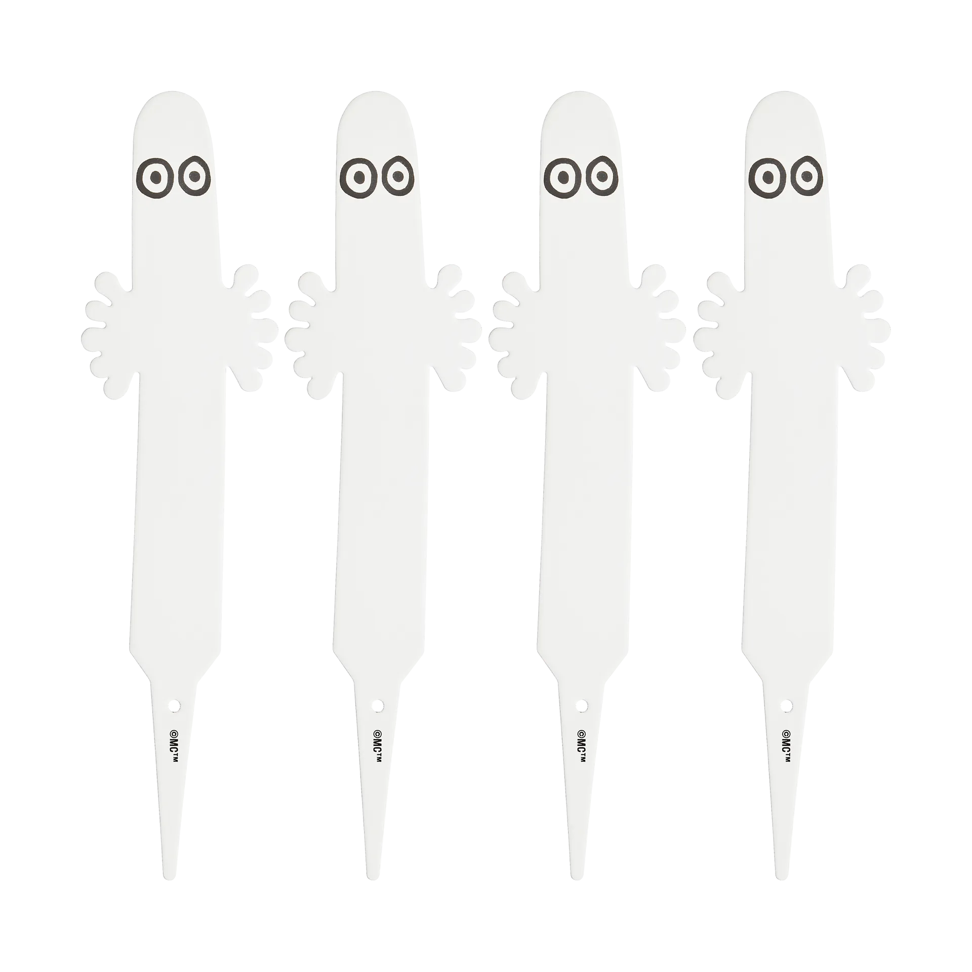 Hattifnattarna plantetikett 4-pack, Vit Muurla