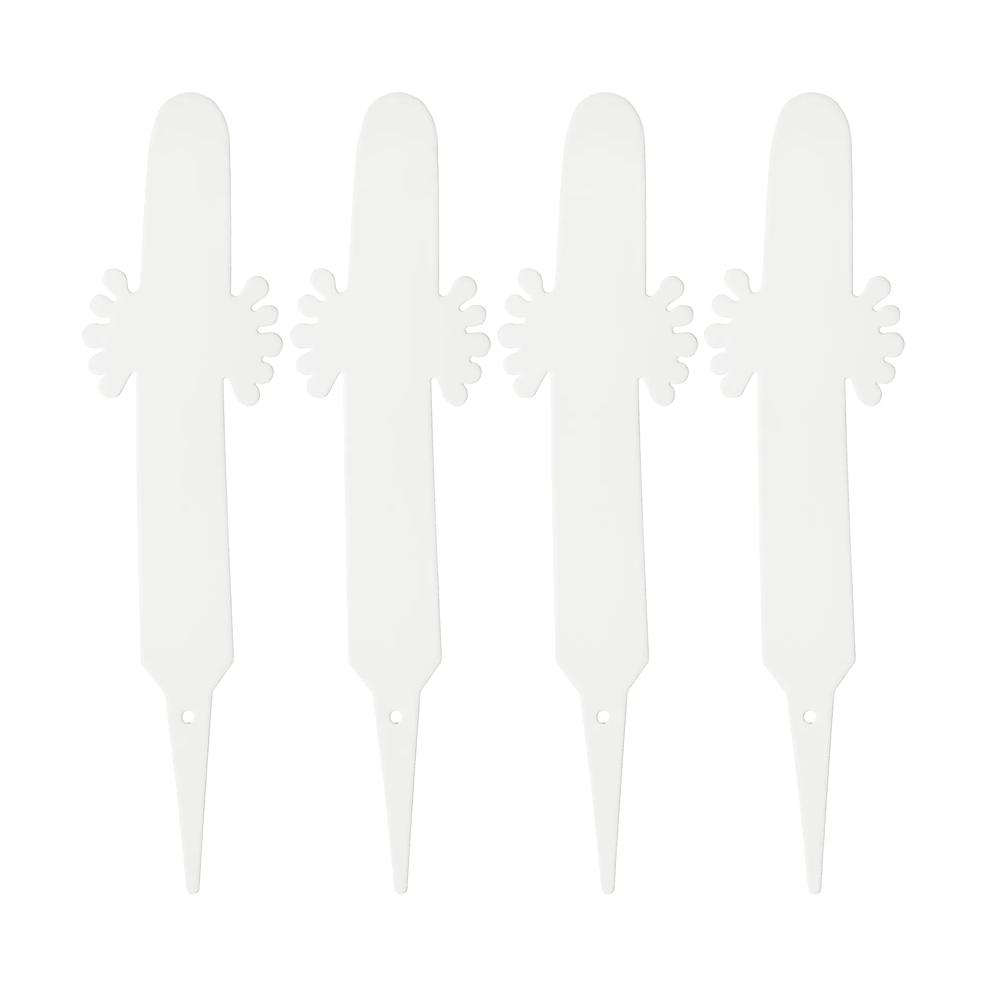 Hattifnattarna plantetikett 4-pack, Vit Muurla