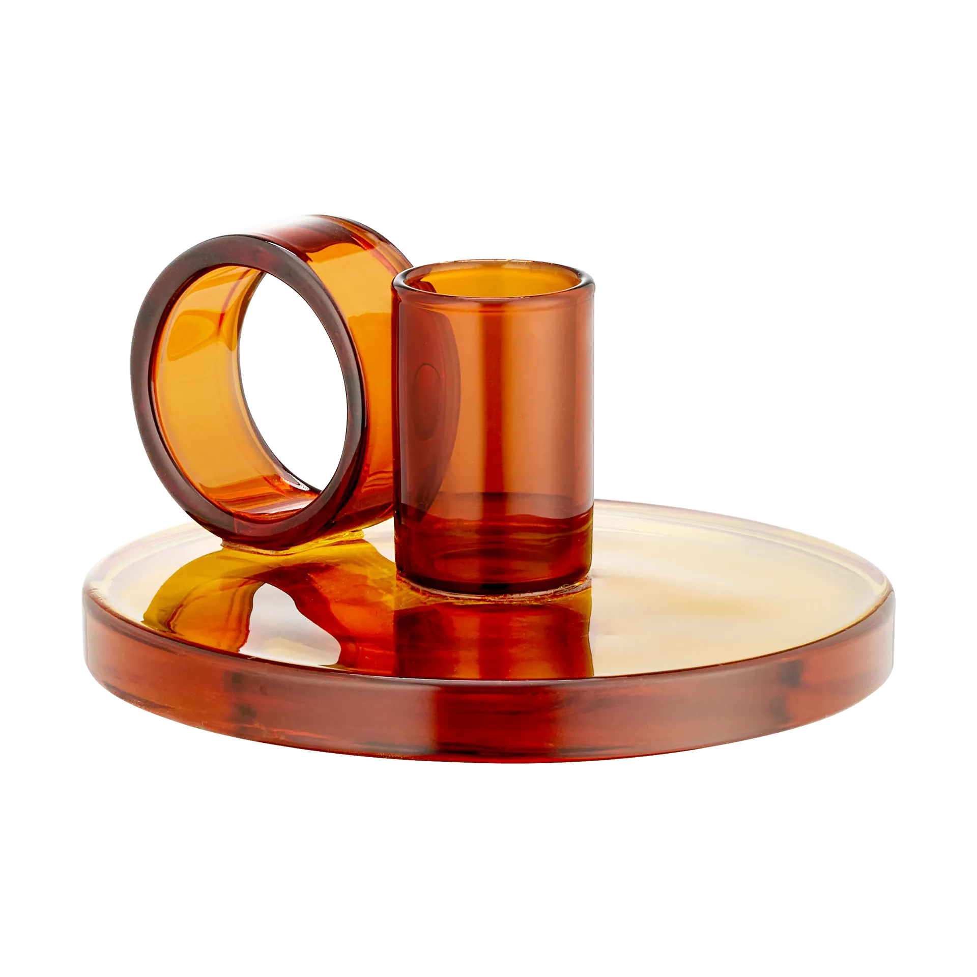 Loop ljusstake Ø11 cm, Amber Muurla
