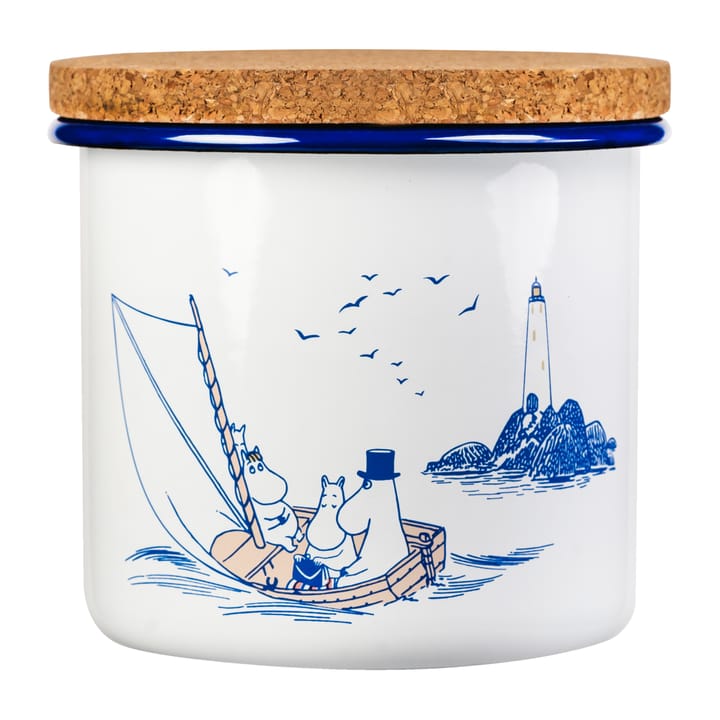 Moomin emaljburk med korklock 1,3 l - Sailors - Muurla