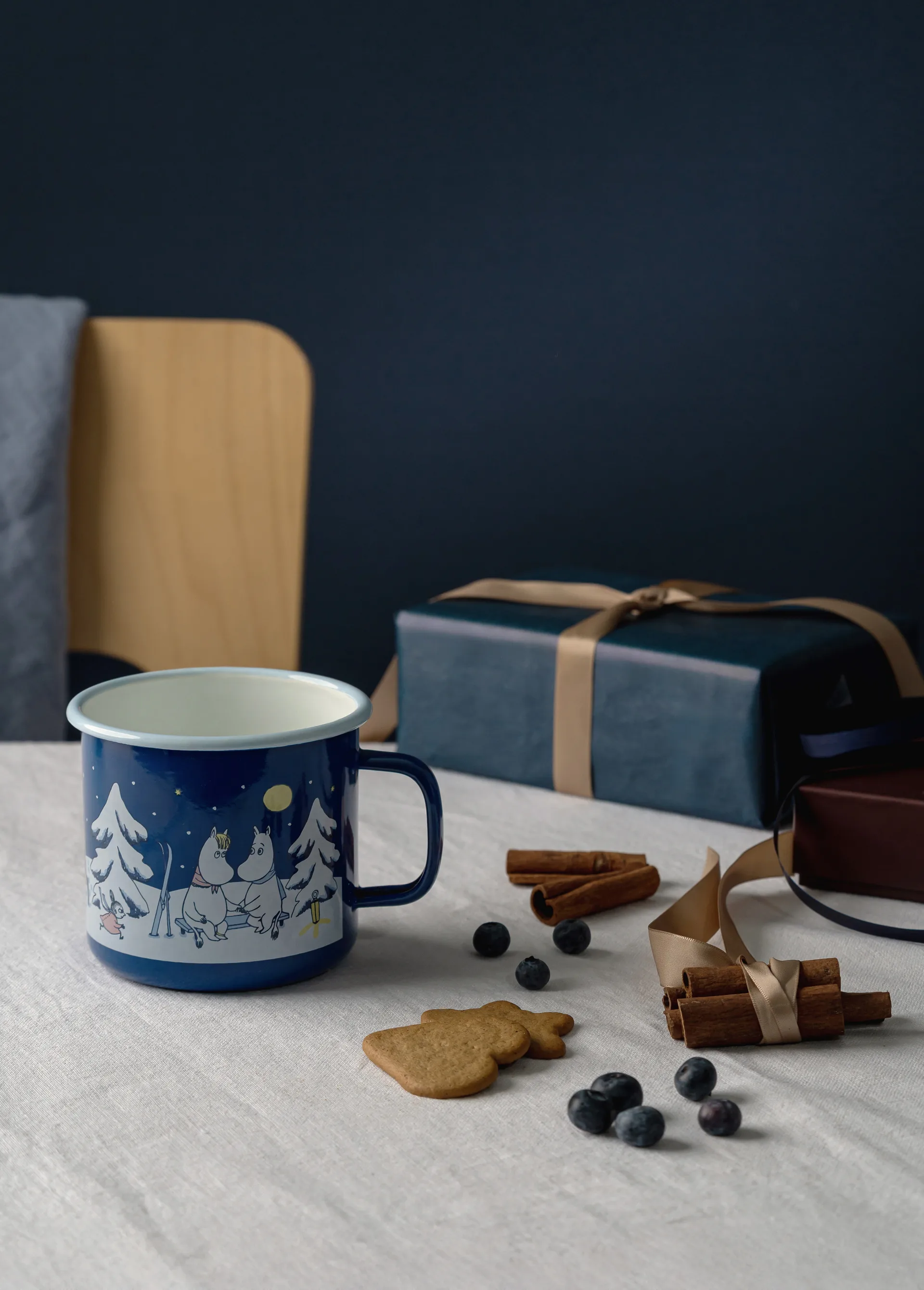 Moomin emaljmugg 80 cl, Starry night Muurla