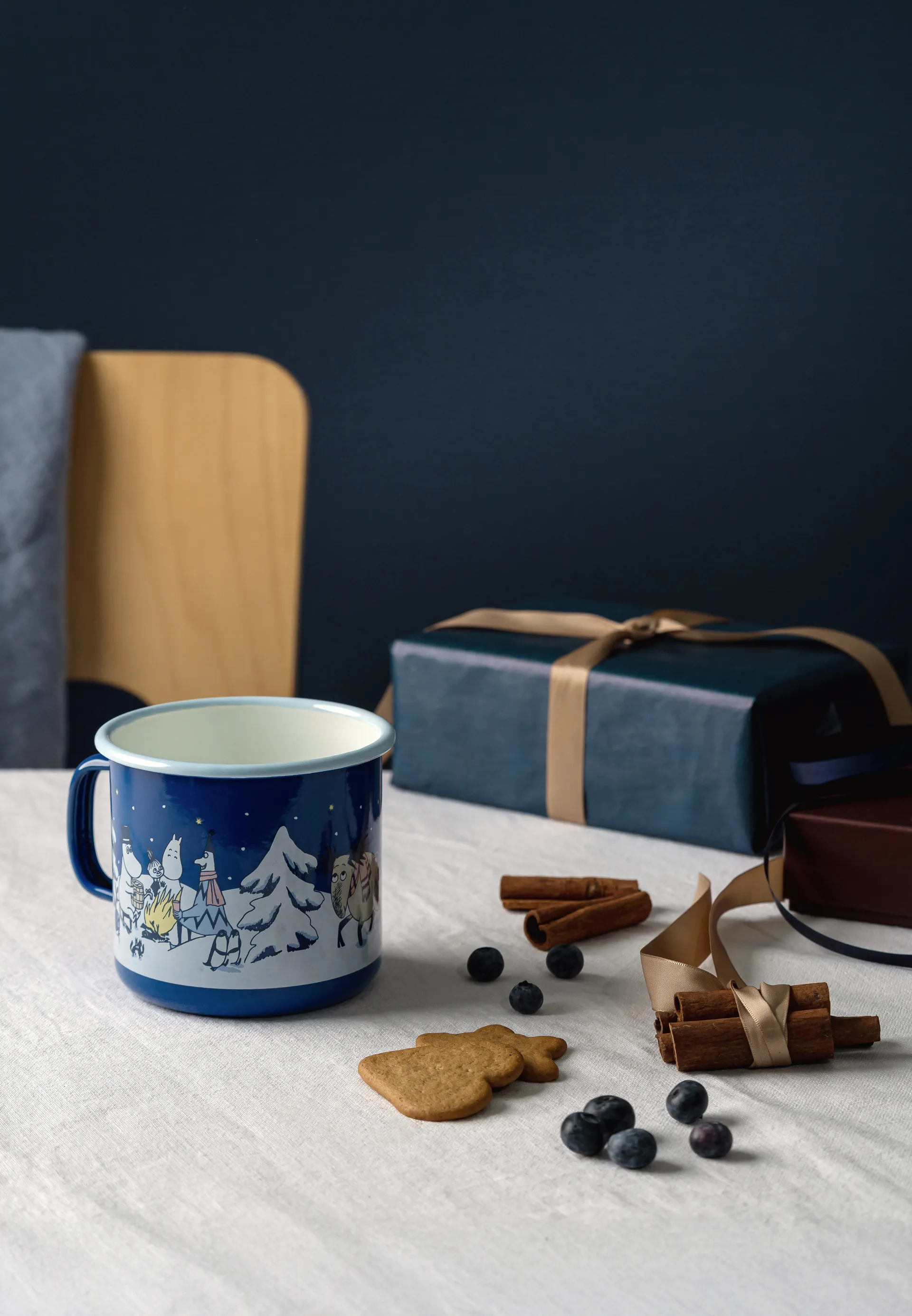 Moomin emaljmugg 80 cl, Starry night Muurla