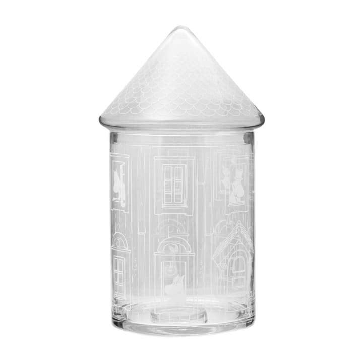 Moominhouse glasburk med lock 30,5 cm - Klar - Muurla