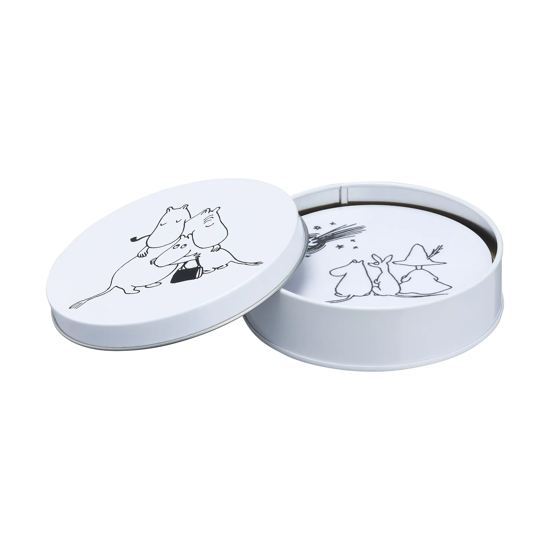 Mumin 80 glasunderlägg Ø11 cm 4-pack, Multi Muurla