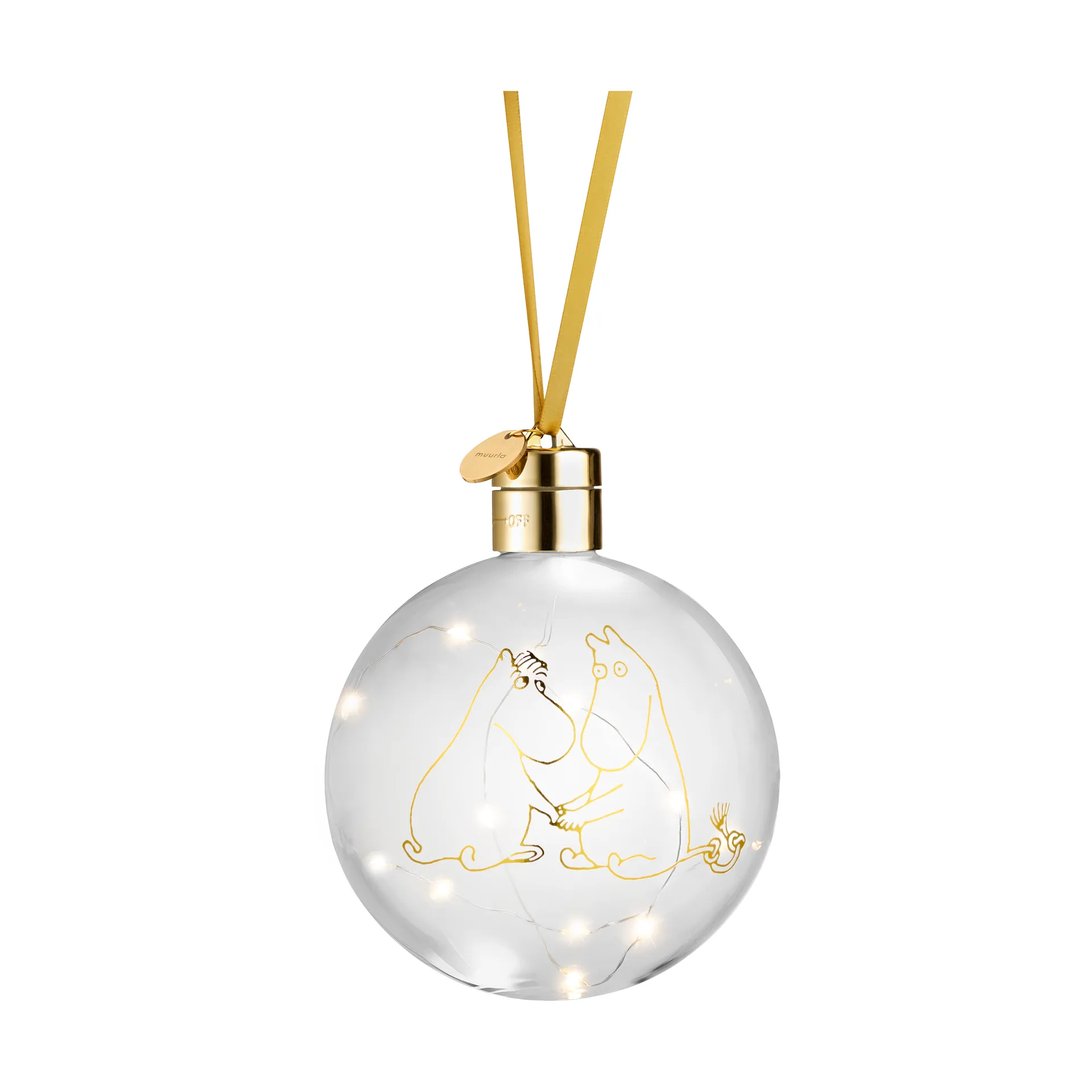 Mumin 80 julgranskula med LED-ljus Ø11 cm, Klar Muurla