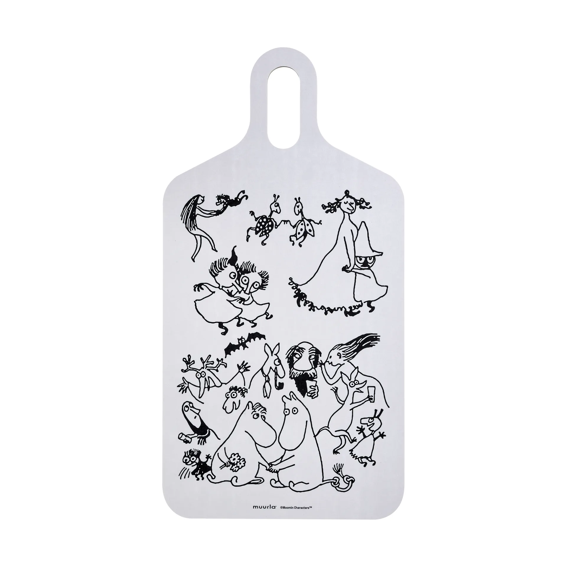 Mumin 80 skärbräda 23x44 cm, Vit Muurla