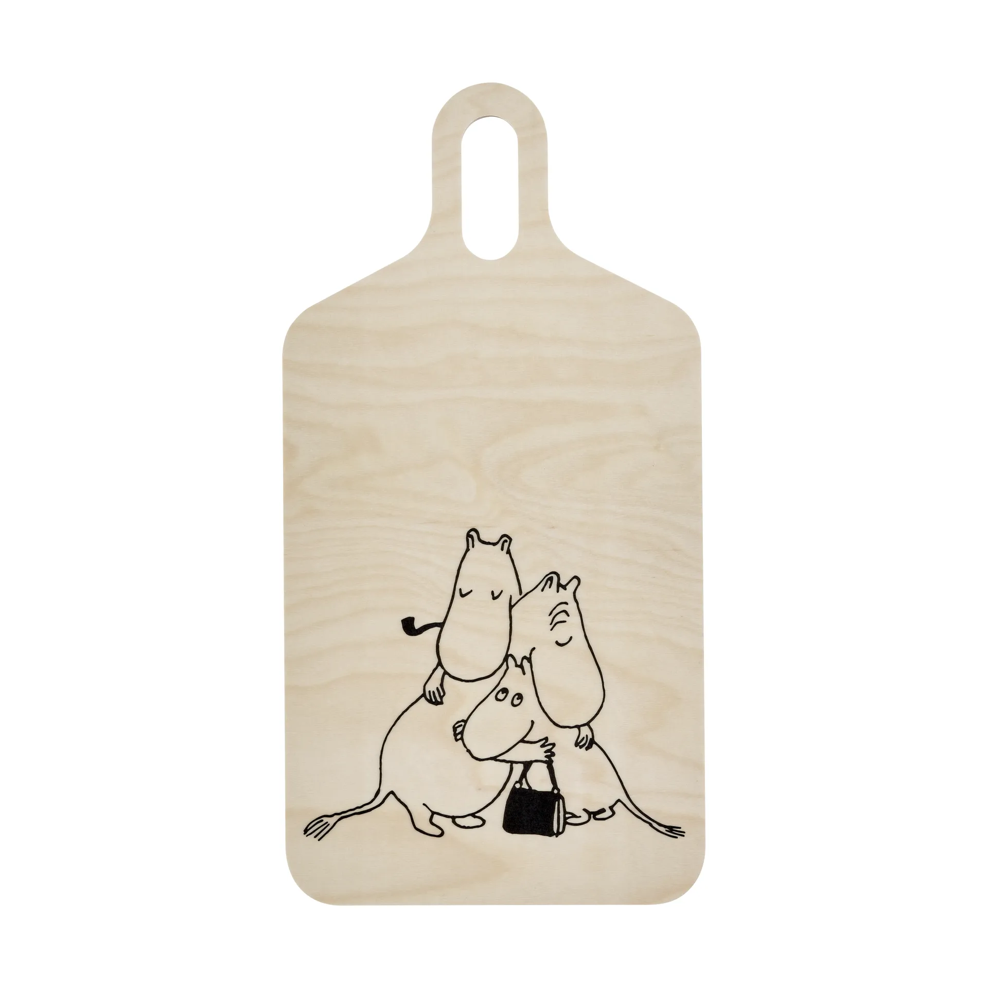 Mumin 80 skärbräda 23x44 cm, Vit Muurla