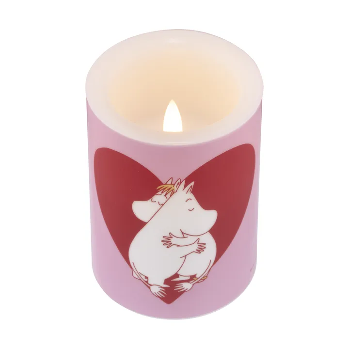 Mumin blockljus LED 10 cm - Heart - Muurla