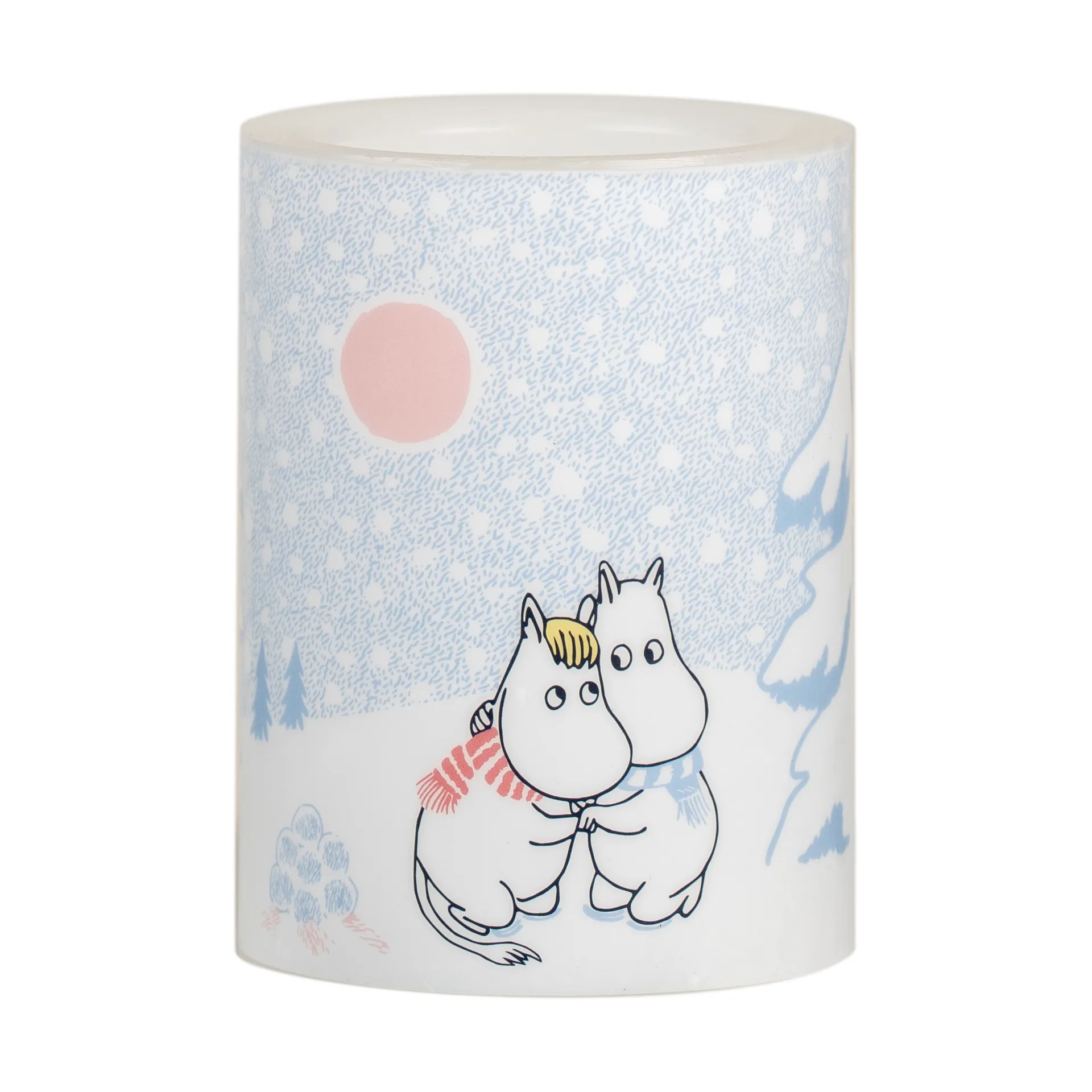 Mumin blockljus LED 10 cm, Let it snow Muurla