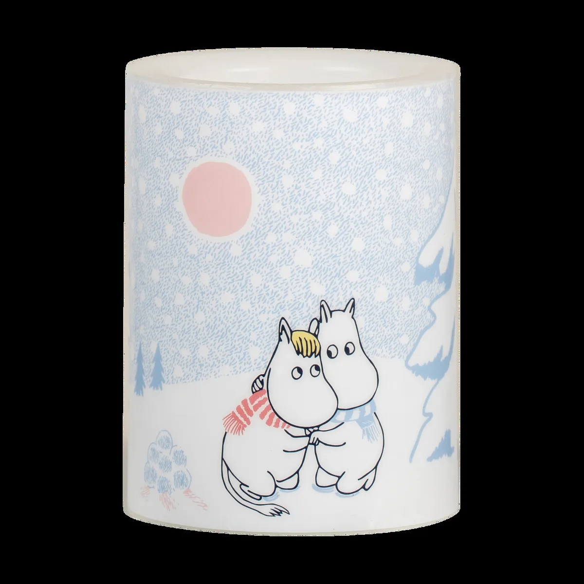 Muurla Mumin blockljus LED 10 cm Let it snow