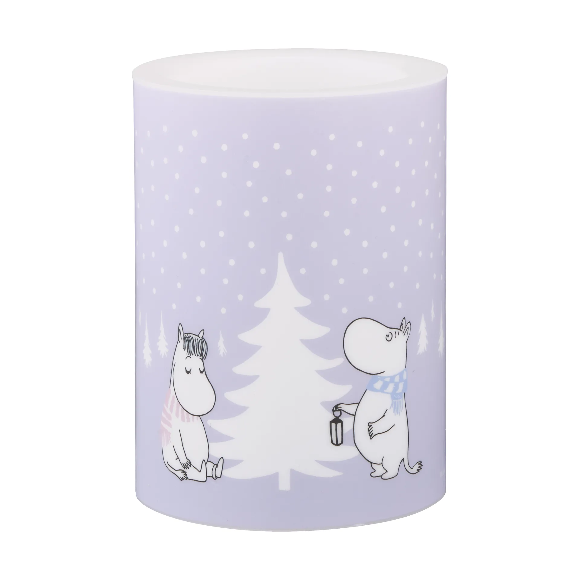 Mumin blockljus LED 10 cm, Snowfall Muurla