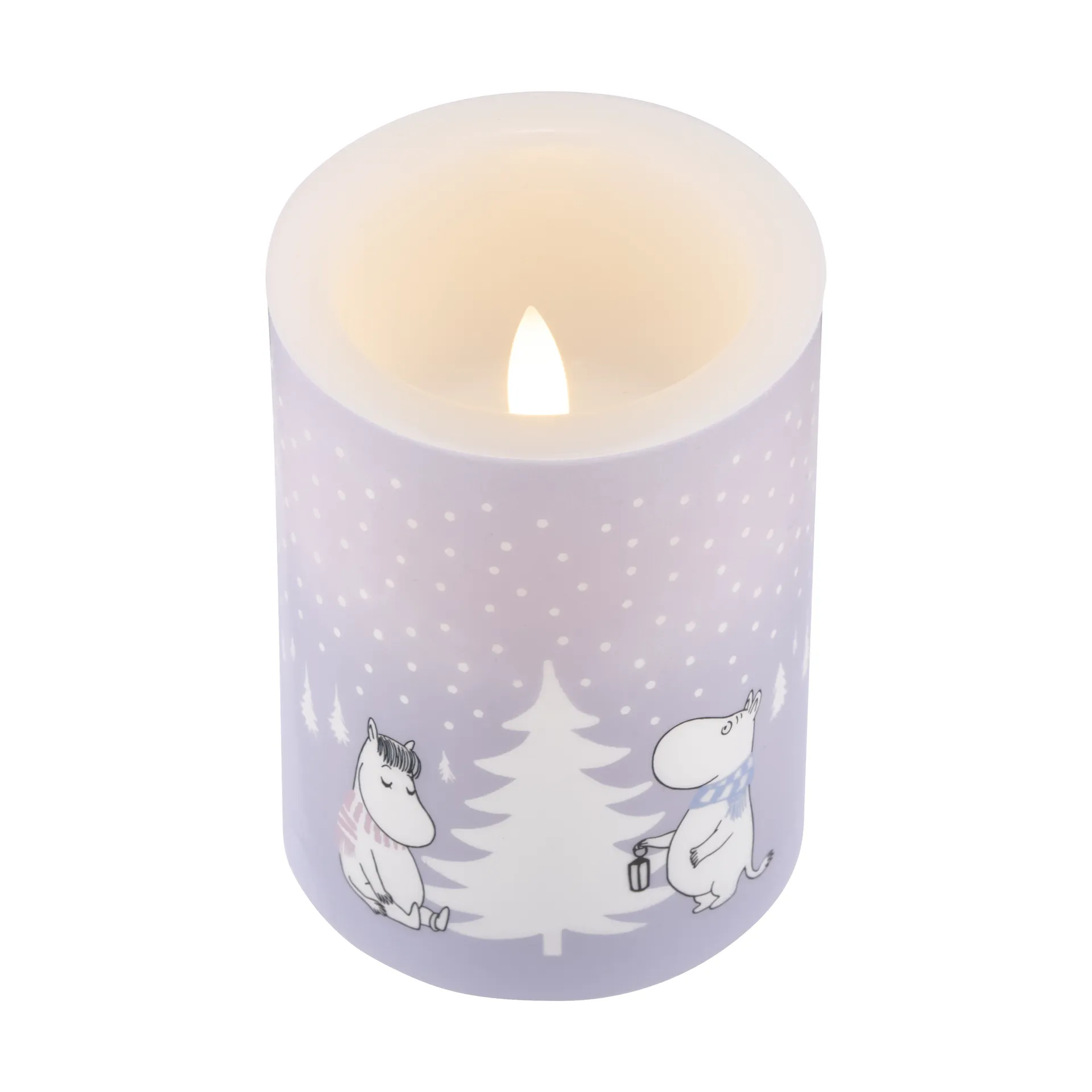 Mumin blockljus LED 10 cm, Snowfall Muurla
