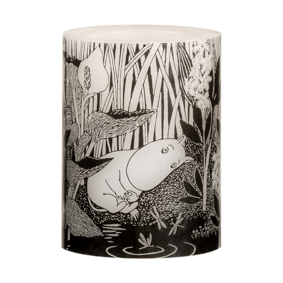 Muurla Mumin blockljus LED 10 cm The pond | Skandinavisk Design | Ljusslingor & Dekorationsbelysning | Svart