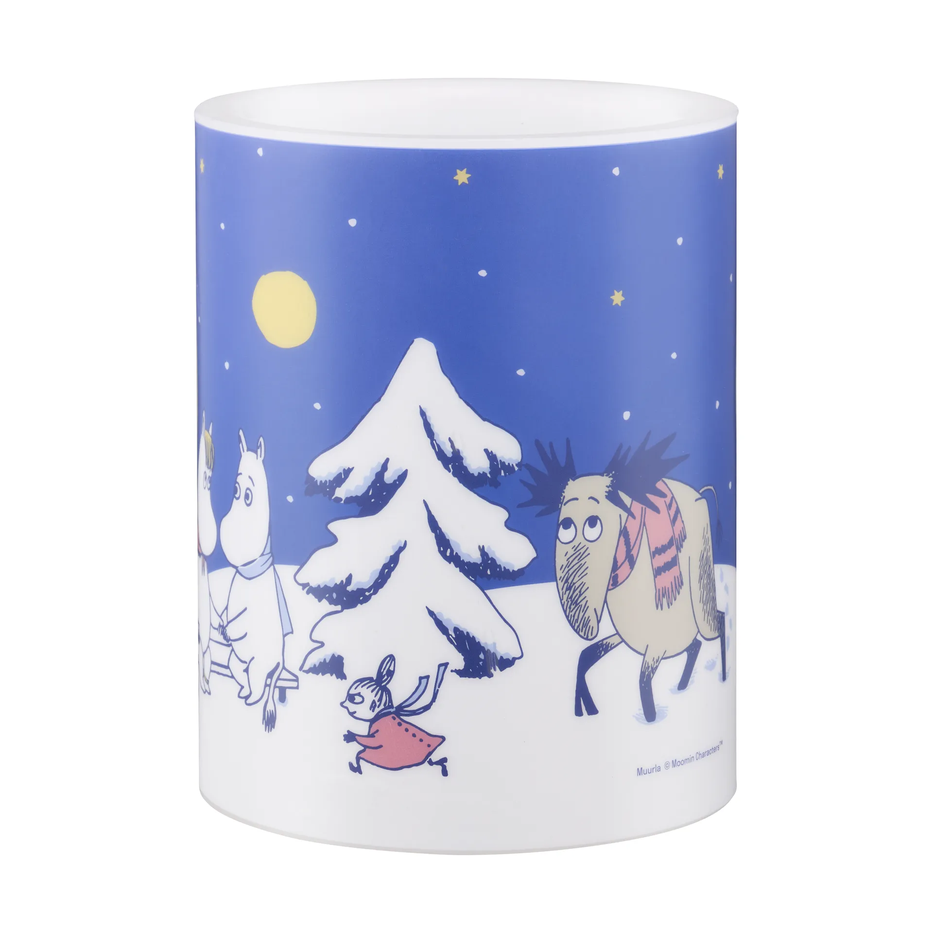 Mumin blockljus LED 12,5 cm, Starry night Muurla