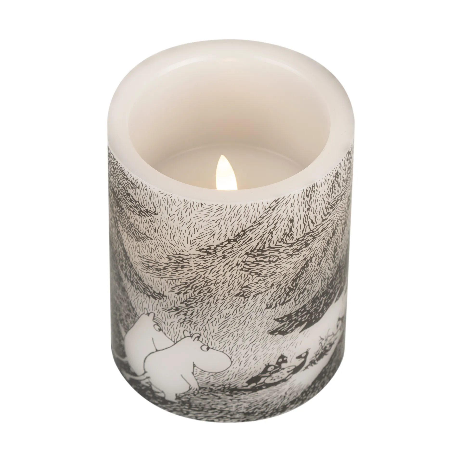 Mumin blockljus LED 12,5 cm, Under the trees Muurla