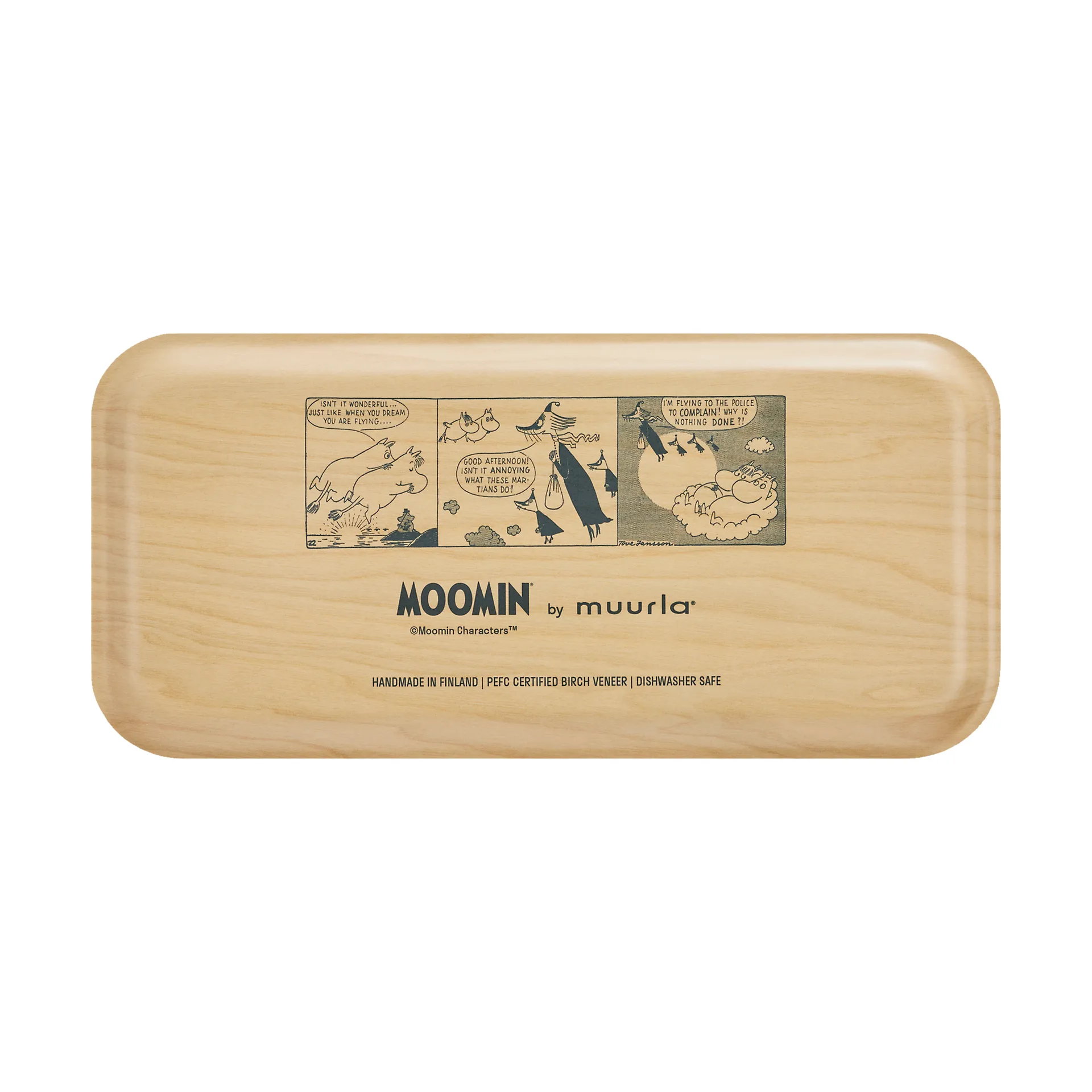 Mumin bricka 13x27 cm, In the clouds Muurla