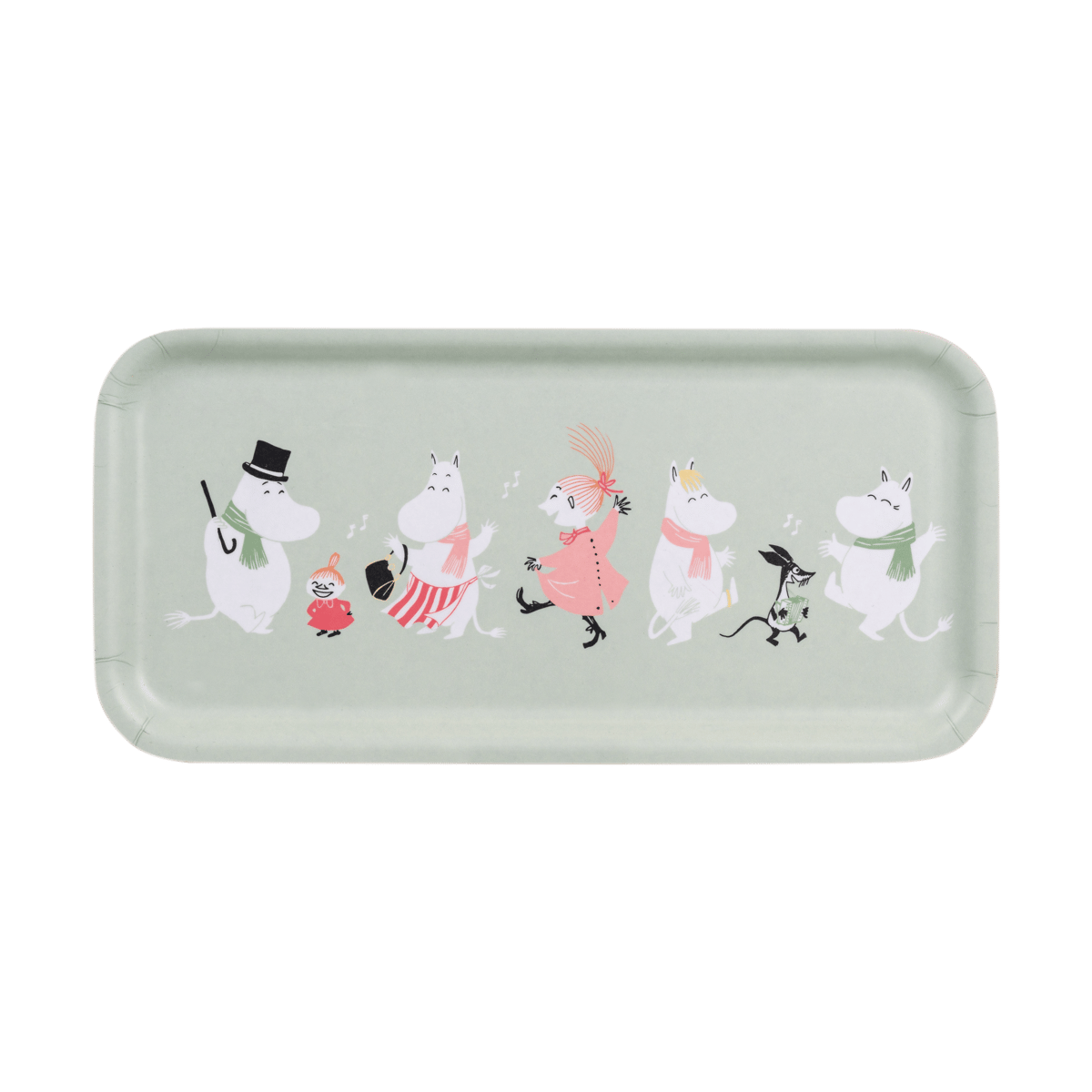 Muurla Mumin bricka 13x27 cm Spirits | Skandinavisk Design | Brickor | Grön