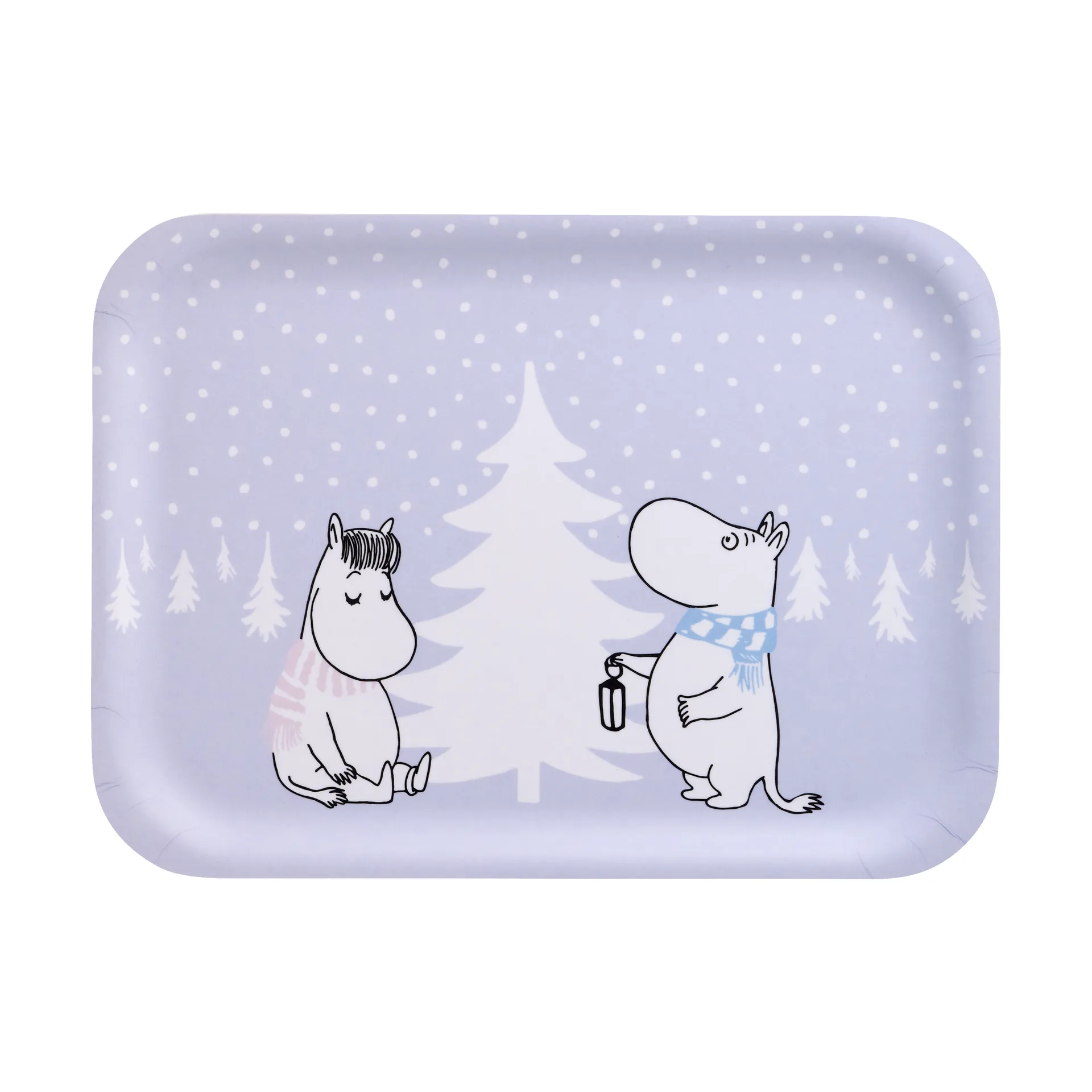 Mumin bricka 20x27 cm, Snowfall Muurla