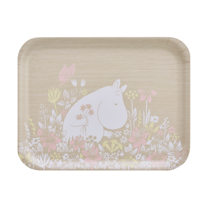 Mumin bricka 28x36 cm - Flower field - Muurla