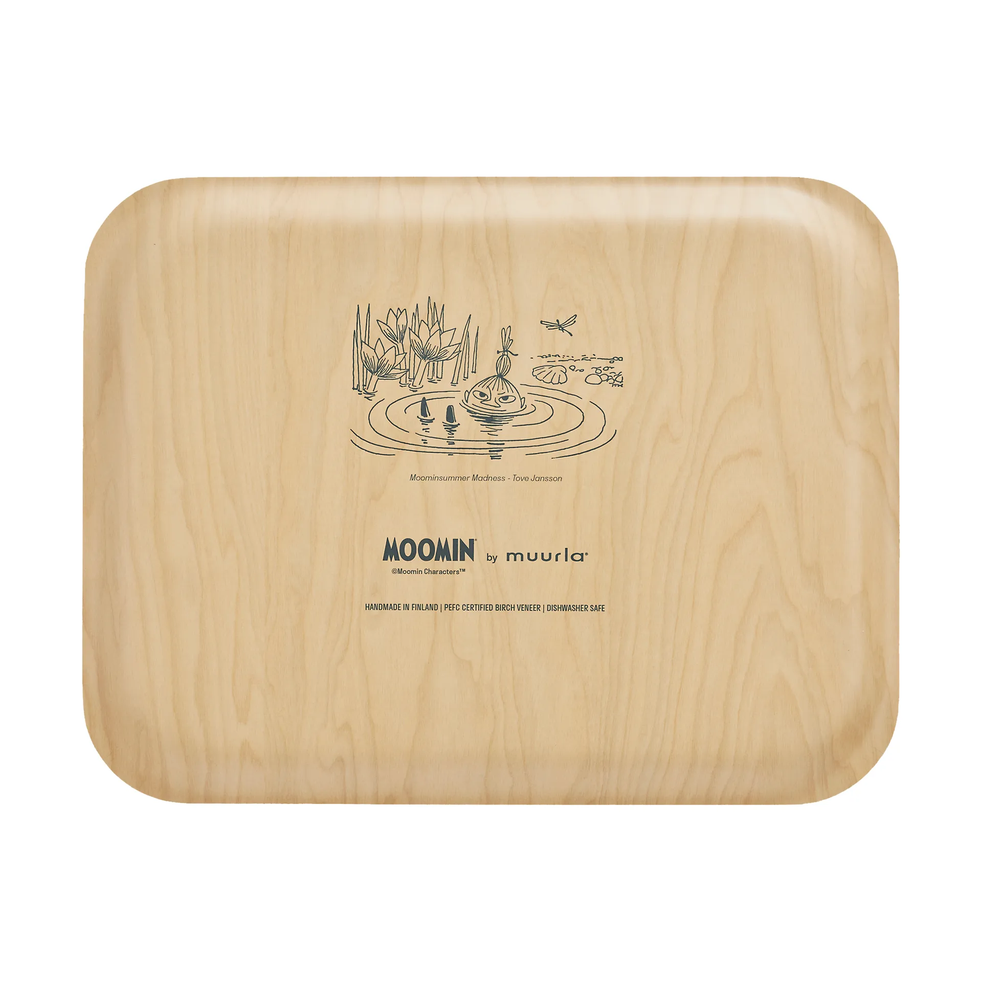 Mumin bricka 28x36 cm, The pond Muurla