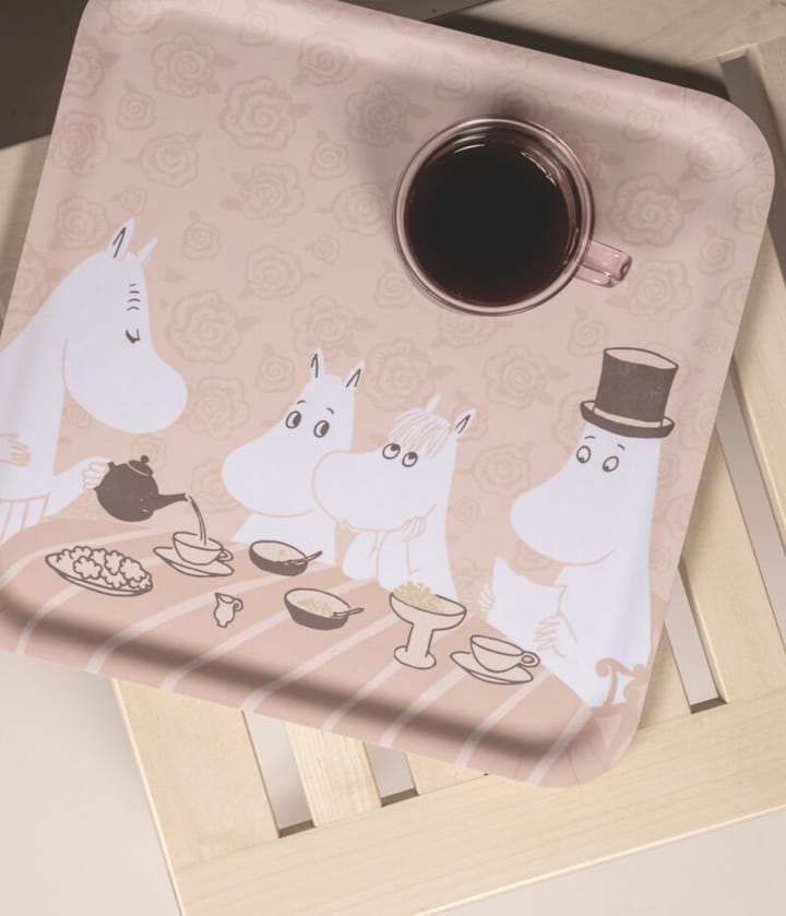 Mumin bricka 33x33 cm - Coffee time - Muurla