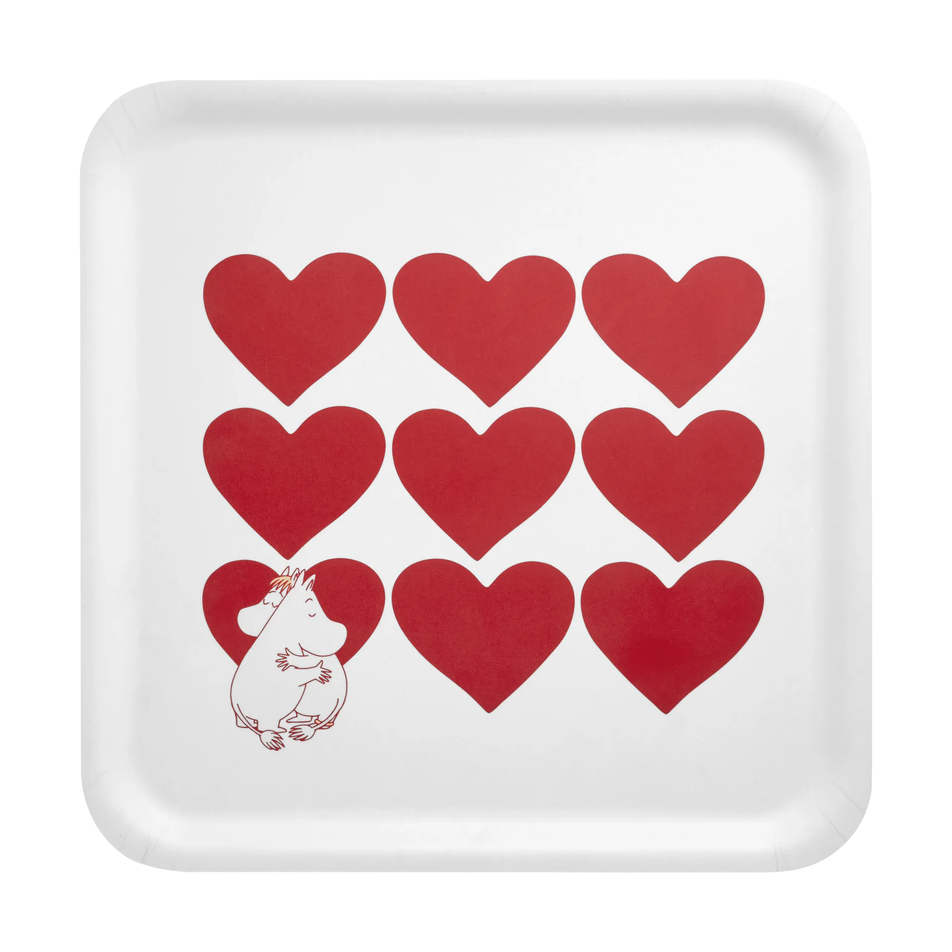 Mumin bricka 33x33 cm, Heart Muurla