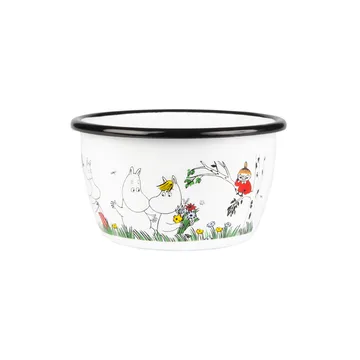 Mumin Colors emaljskål 30 cl - Happy Family - Muurla