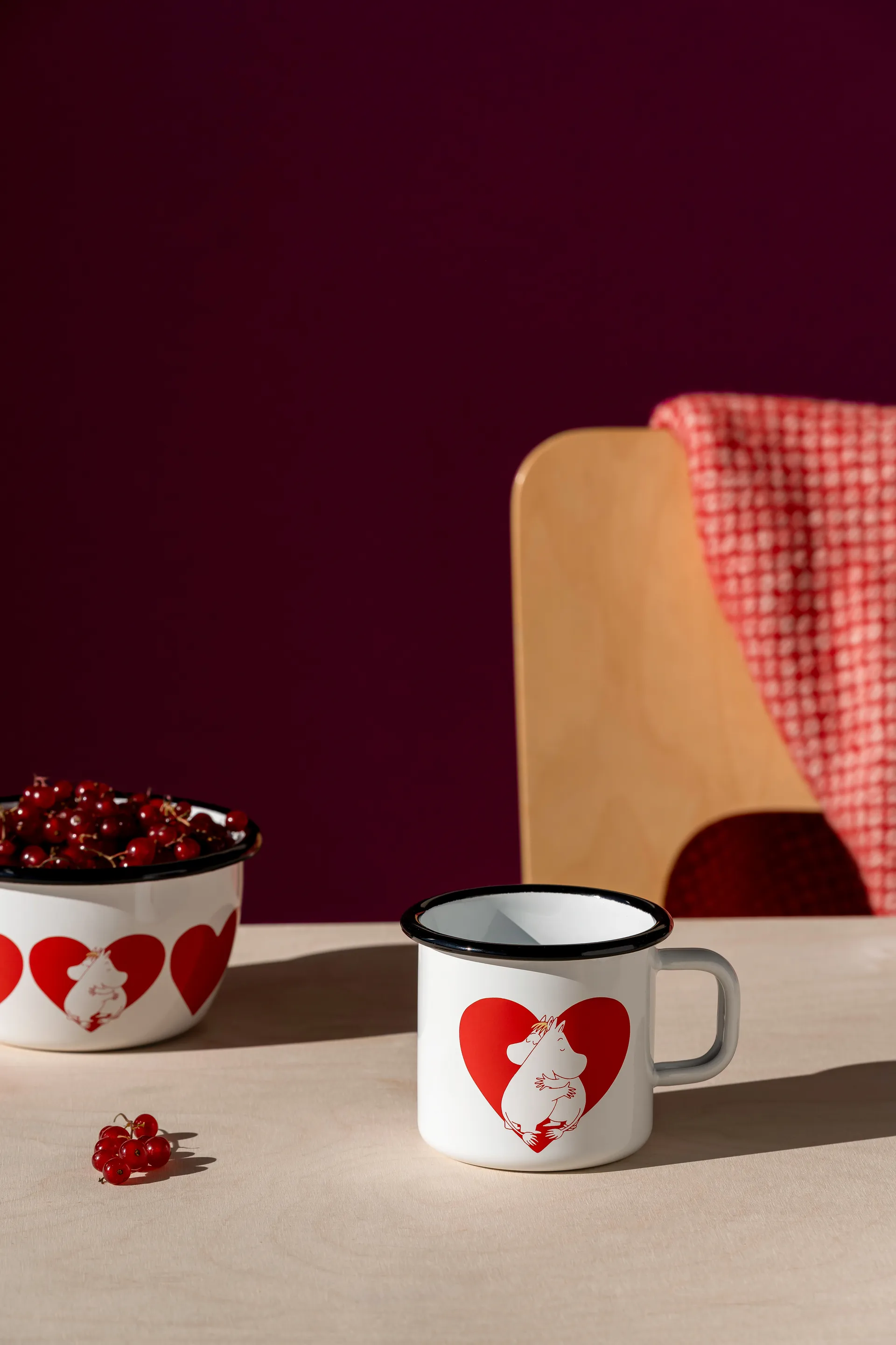 Mumin emaljmugg 37 cl, Heart Muurla