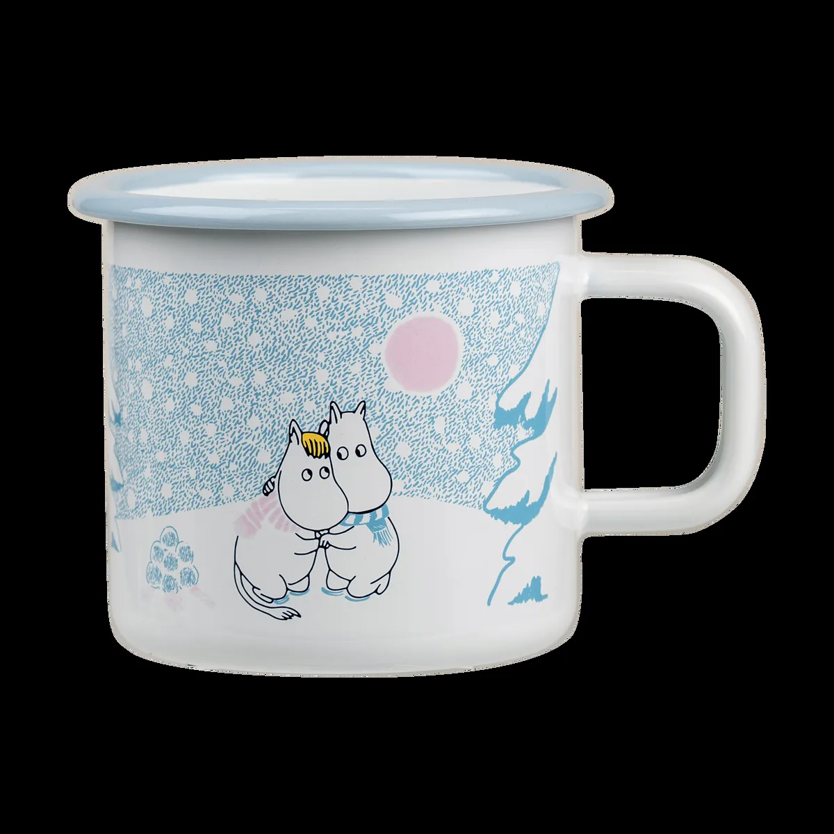 Muurla Mumin emaljmugg 37 cl Let it snow