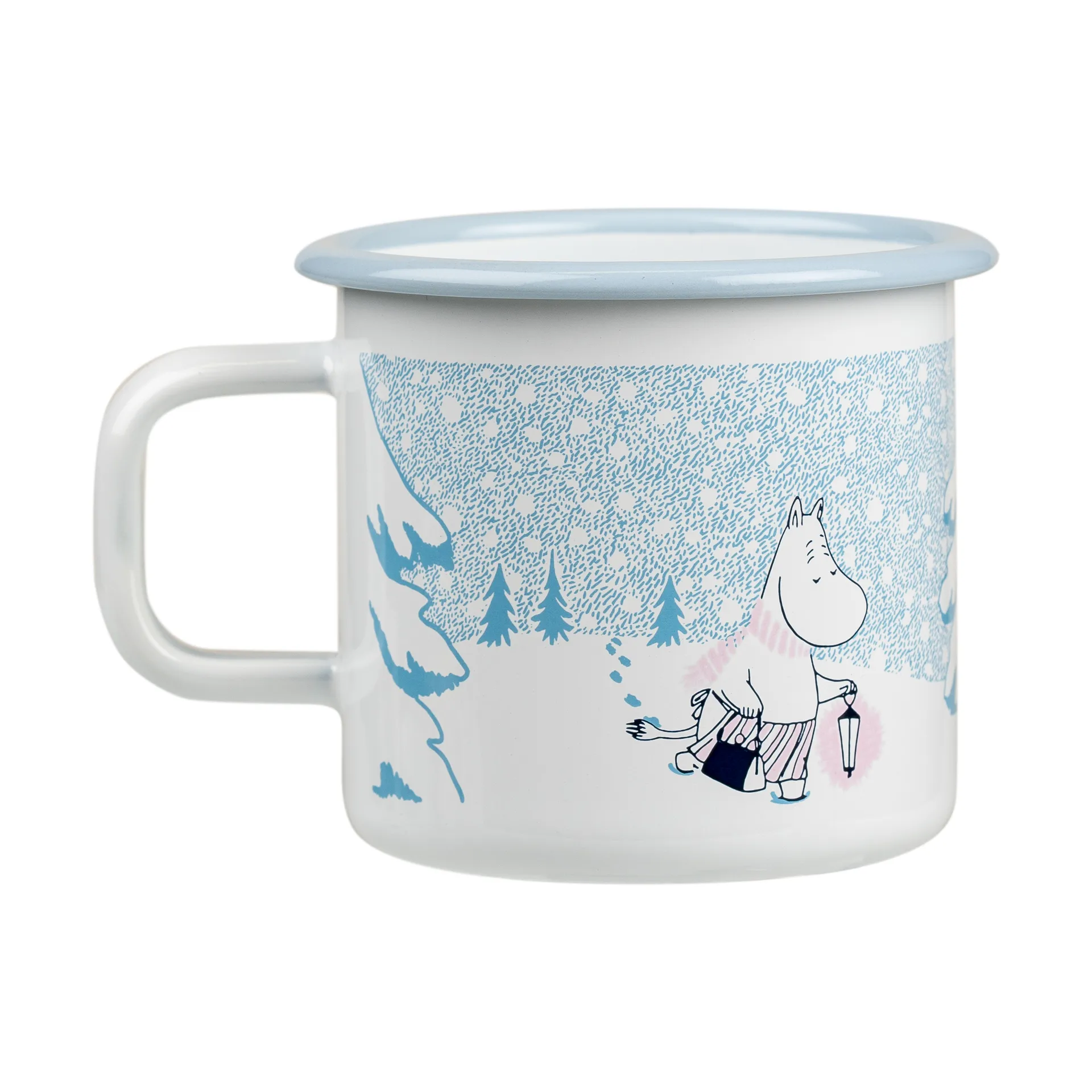 Mumin emaljmugg 37 cl, Let it snow Muurla