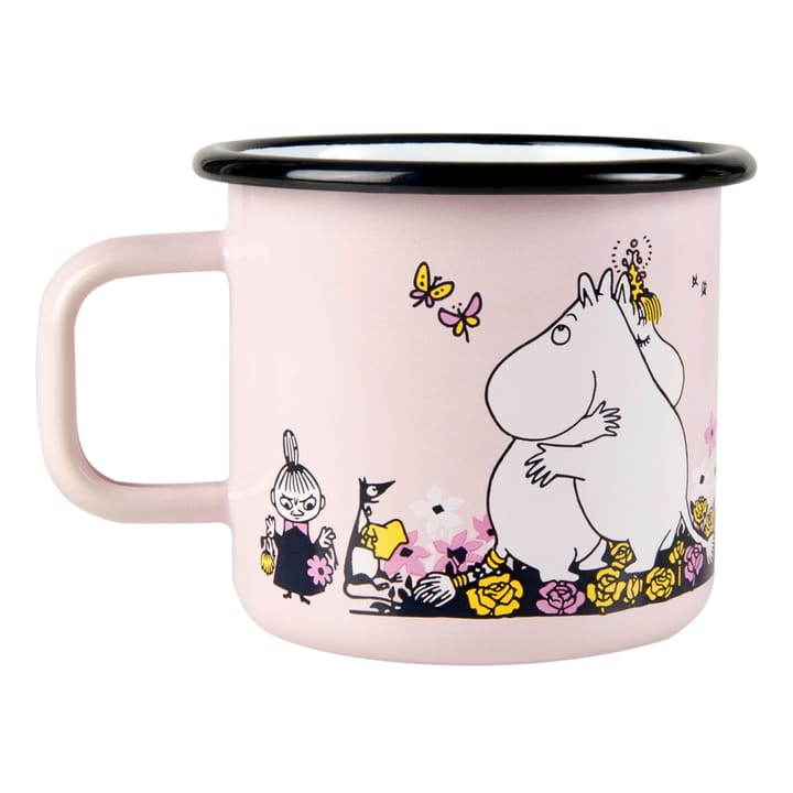 Mumin emaljmugg kram 37 cl, Rosa Muurla