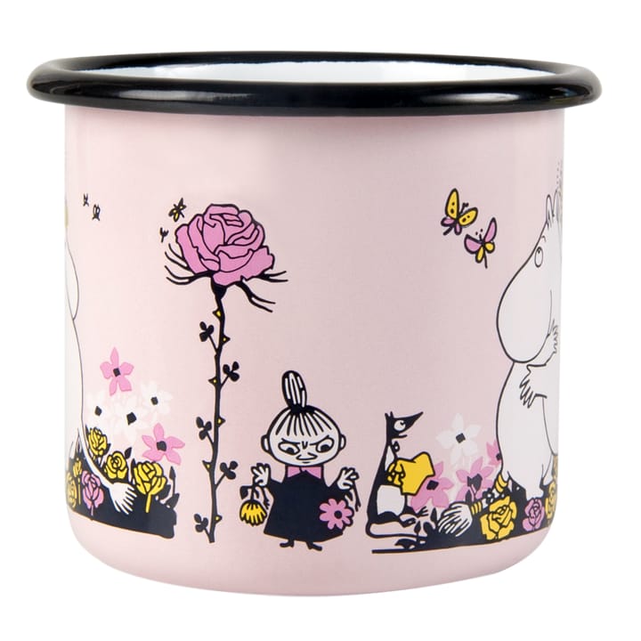 Mumin emaljmugg kram 37 cl, Rosa Muurla