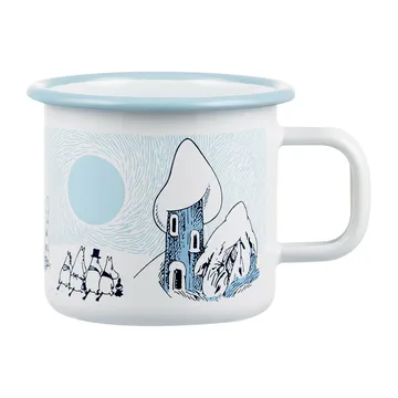 Mumin emaljmugg Snowy Valley 37 cl - Blå-vit - Muurla
