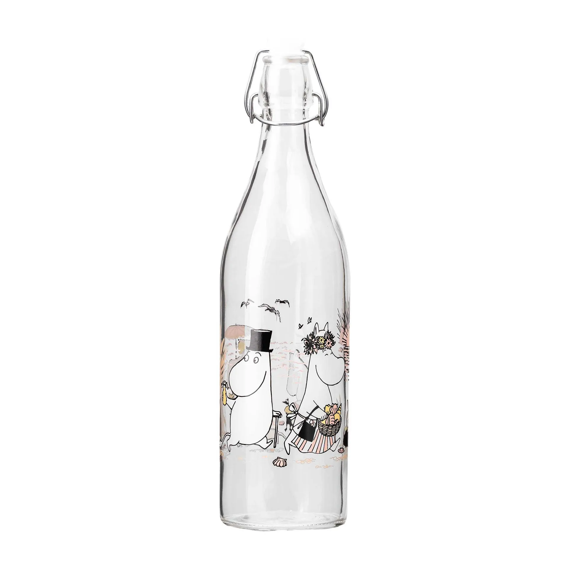 Mumin glasflaska 1 L, The Beach Muurla