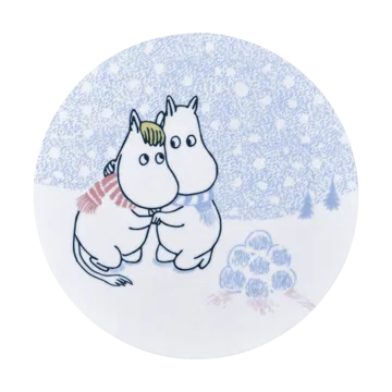 Mumin glasunderlägg Ø10 cm - Let it snow - Muurla