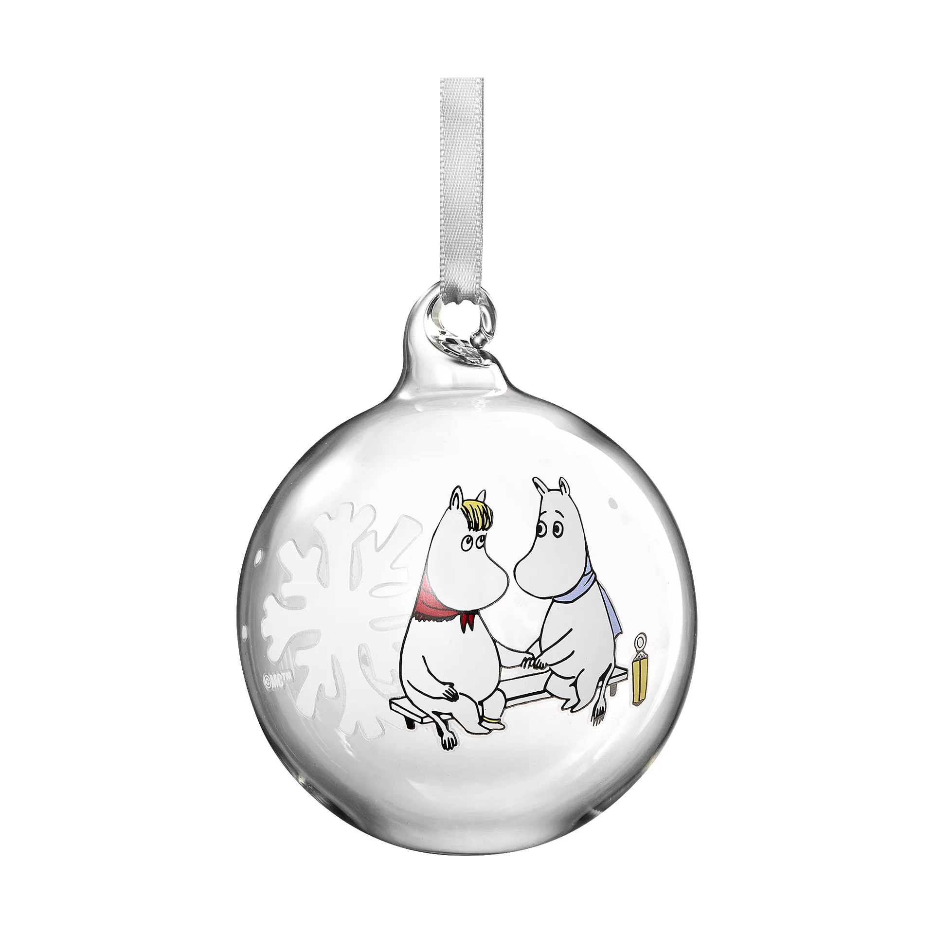 Mumin julgranskula Ø7 cm, Snowflake Muurla