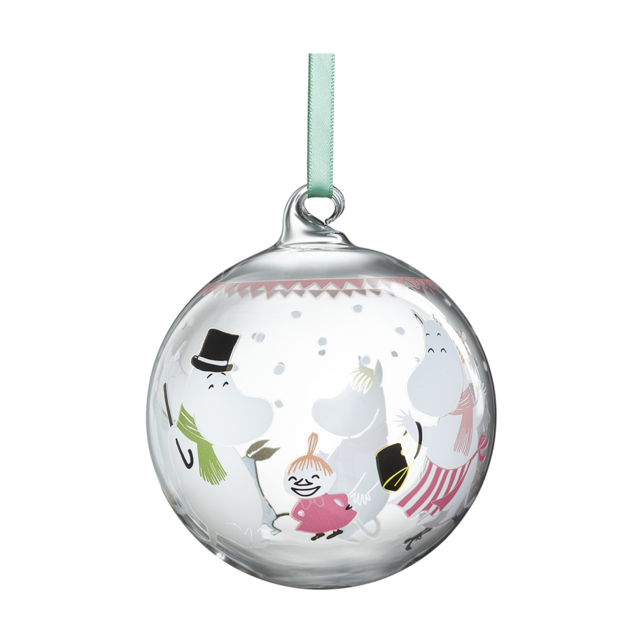 Muurla Mumin julgranskula 9 cm Festive spirits | Skandinavisk Design | Juldekorationer & Julpynt | Transparent