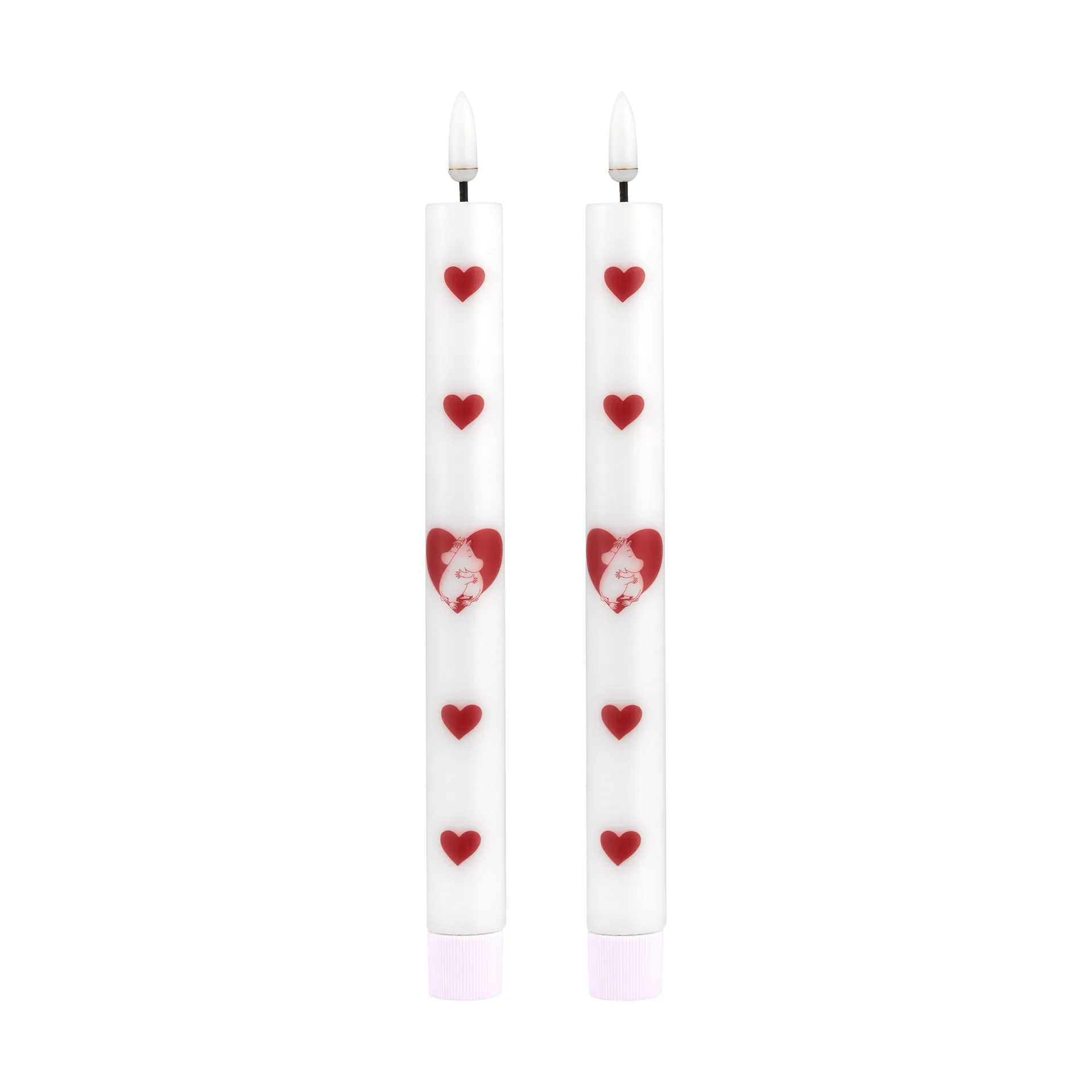Mumin LED-kronljus 25 cm, Heart, 2-pack Muurla