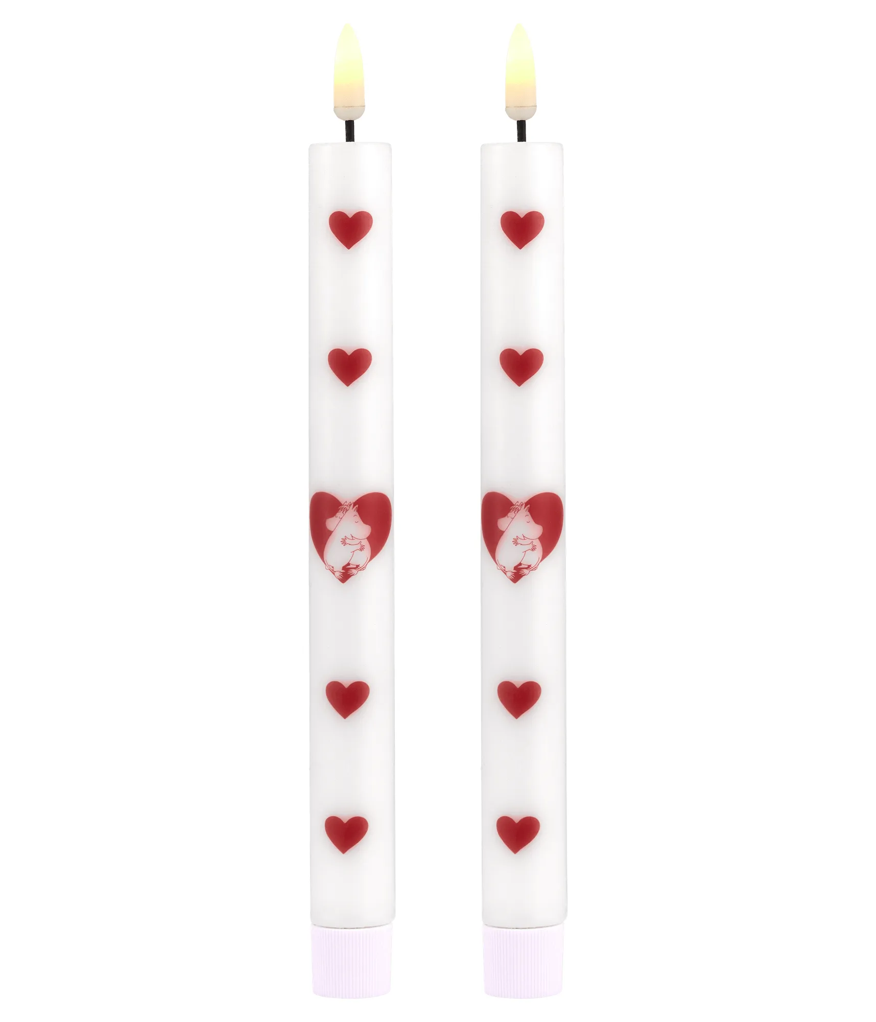 Mumin LED-kronljus 25 cm, Heart, 2-pack Muurla