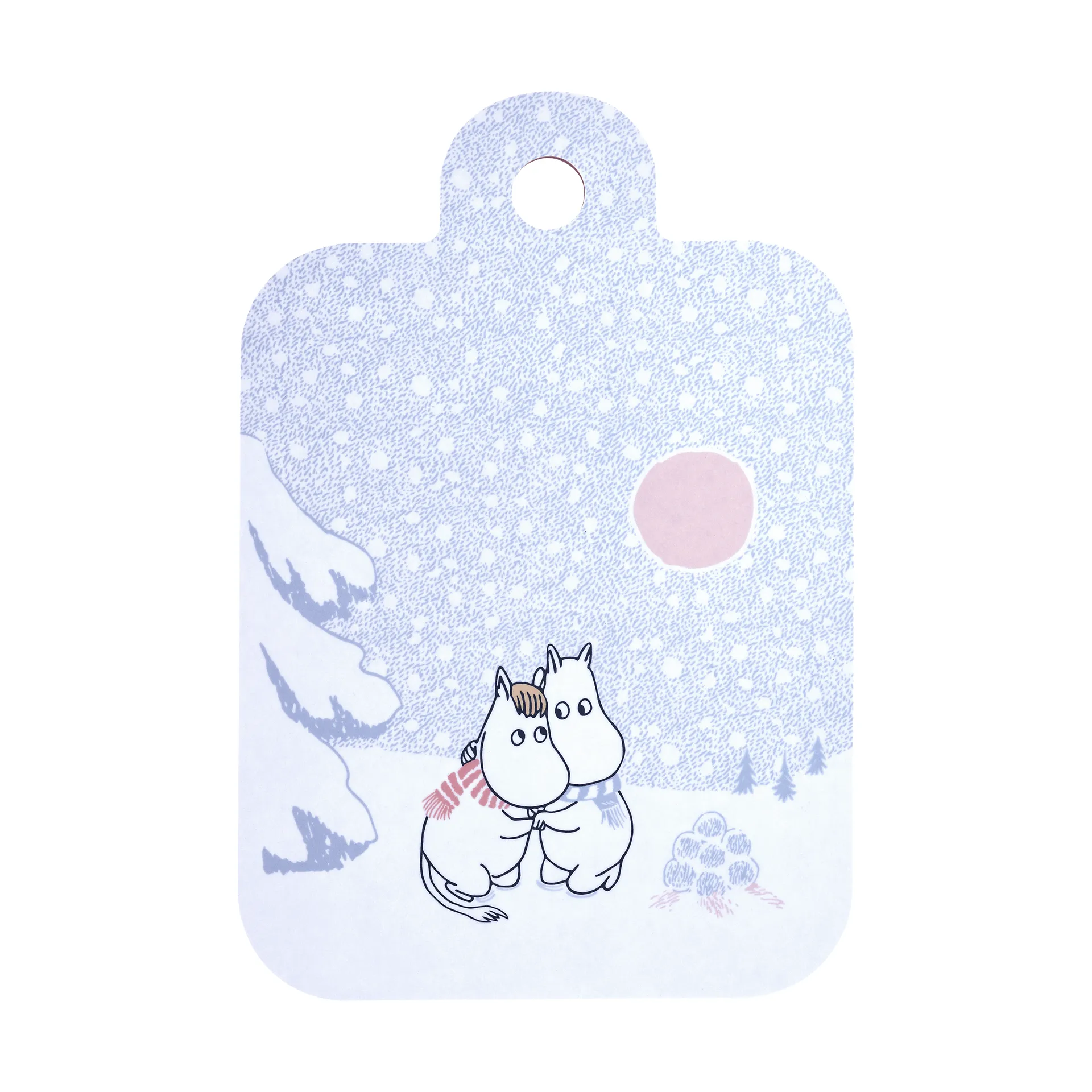 Mumin skärbräda 21x31 cm, Let it snow Muurla