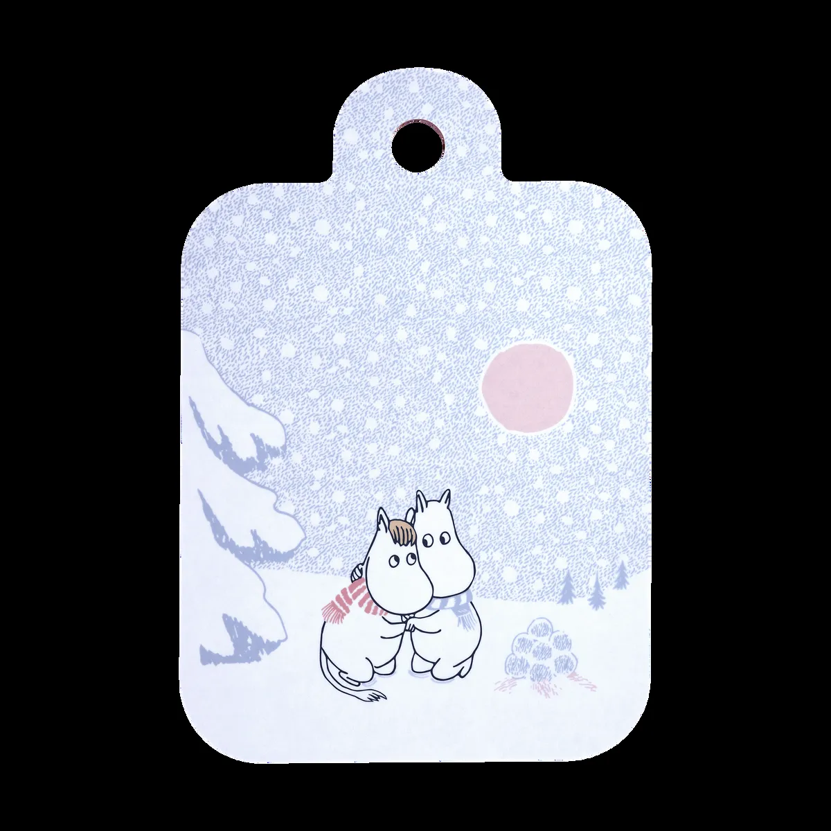 Muurla Mumin skärbräda 21x31 cm Let it snow