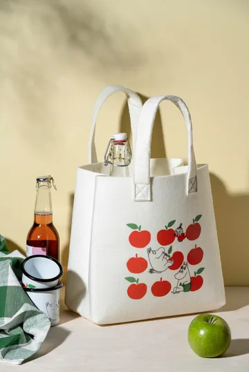 Mumin Tote Bag väska 25x25 cm - Joyfull Apples - Muurla