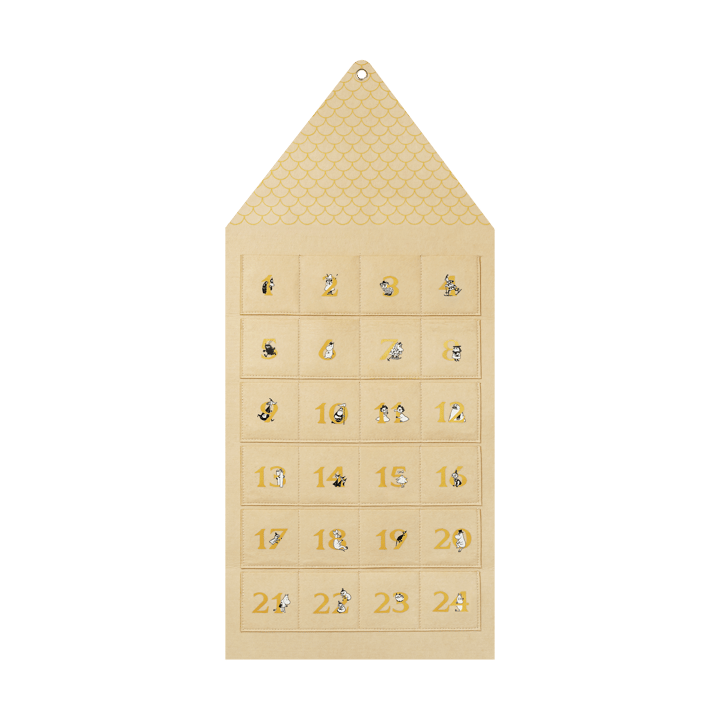Muminhuset adventskalender 45x100 cm - Beige - Muurla