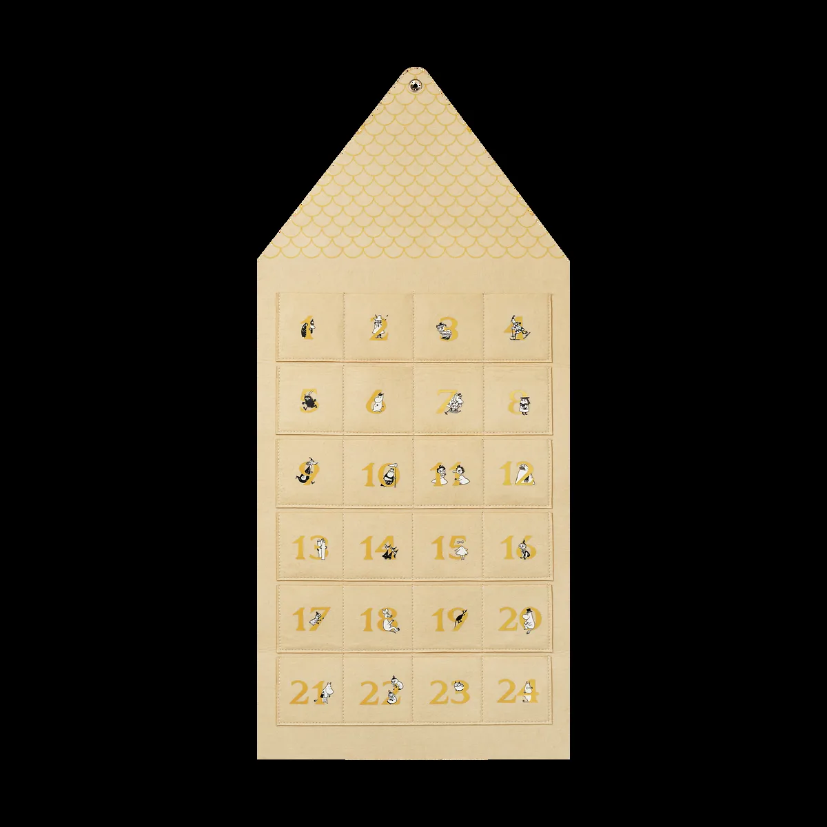 Muurla Muminhuset adventskalender 45x100 cm Beige