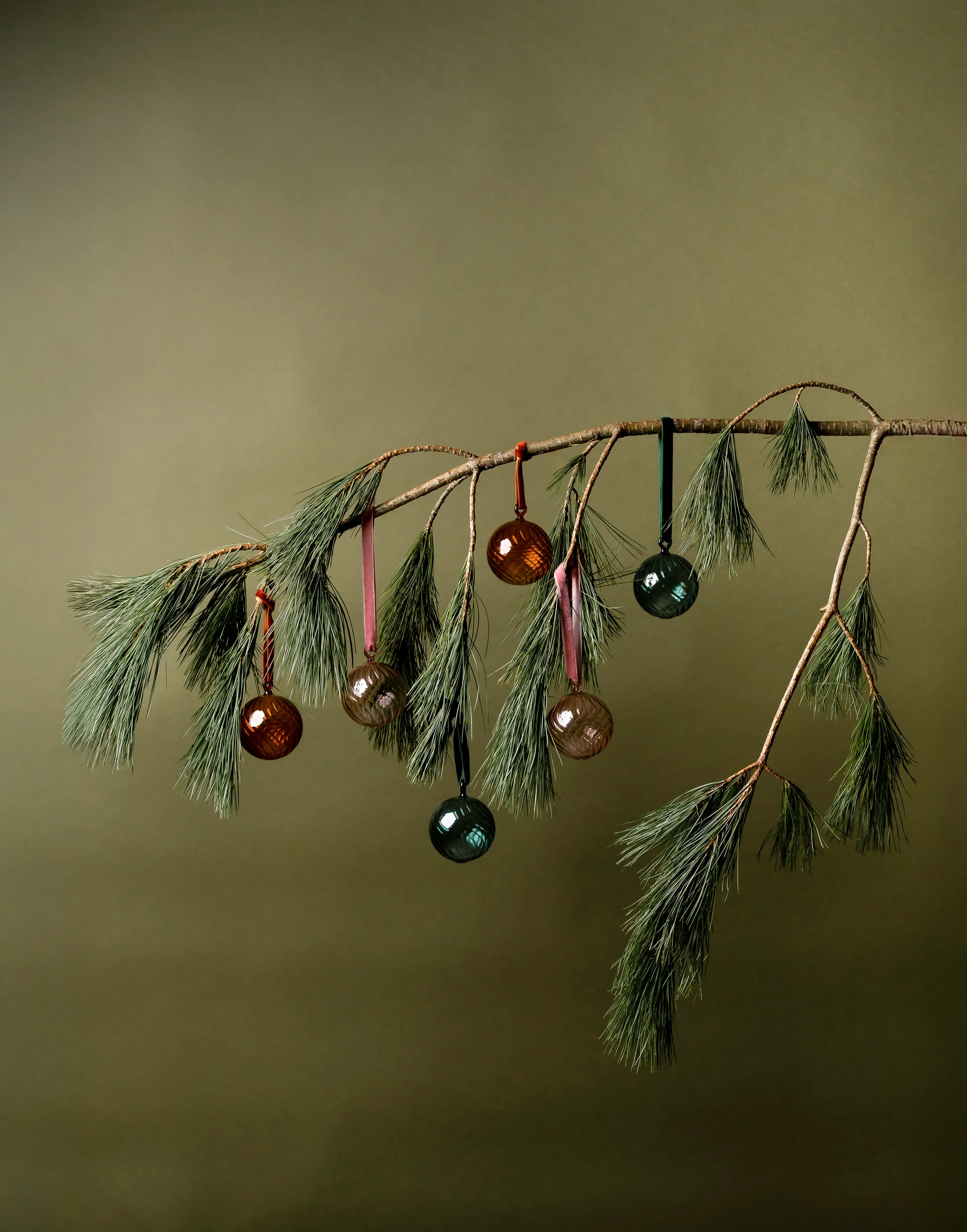 Muurla julgranskula Ø6 cm, Amber Muurla