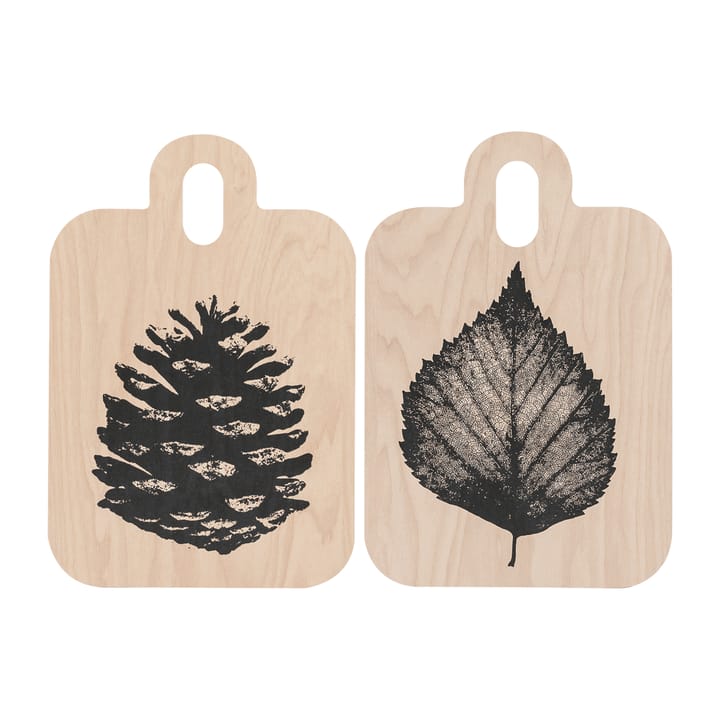 Nordic Chop & Serve bricka 21x31 cm, The Pine Cone-The Birch Leaf Muurla