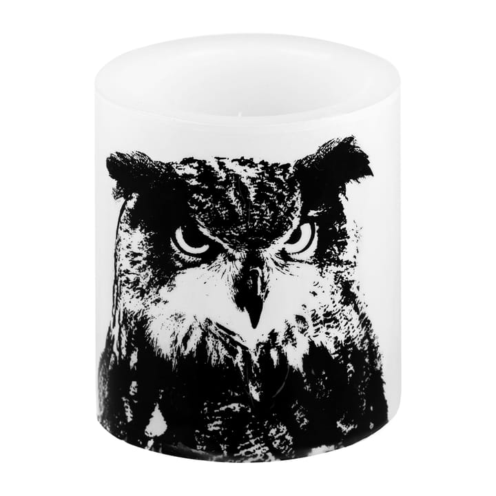 Nordic The Eagle Owl blockljus 12 cm - Vit-svart - Muurla