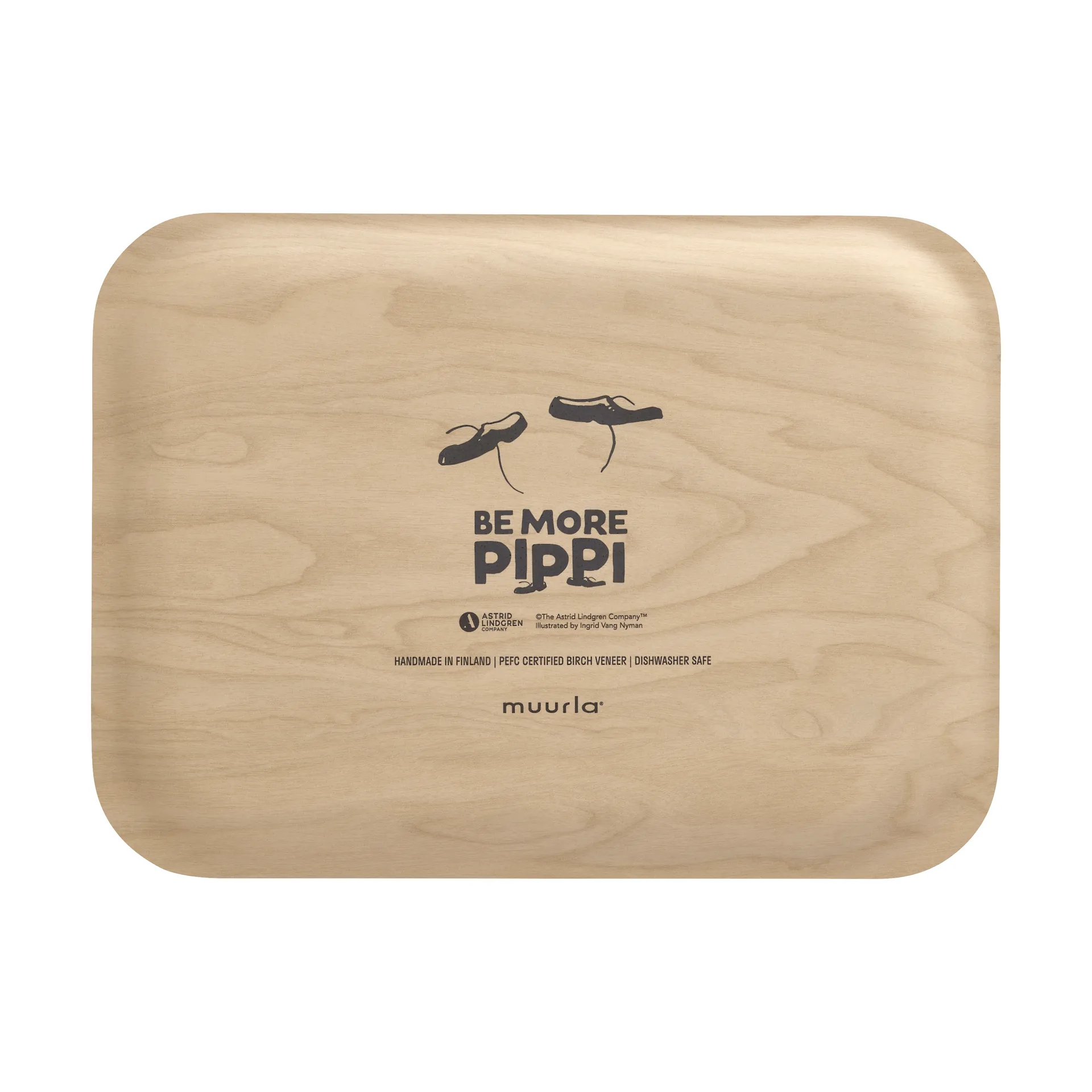 Pippi bricka 20x27 cm, Be More Pippi Muurla