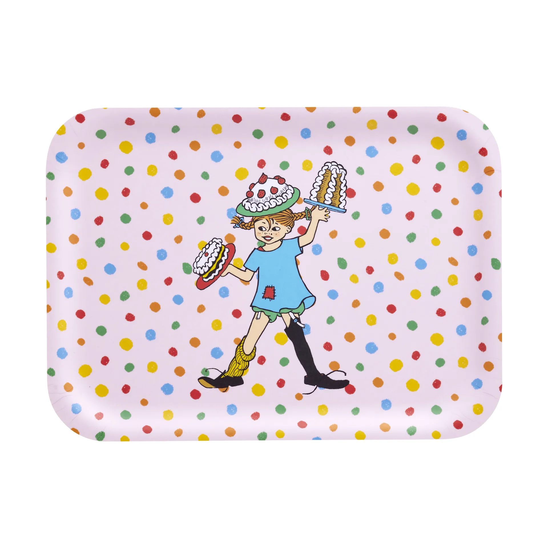 Pippi bricka 20x27 cm, Födelsedag Muurla