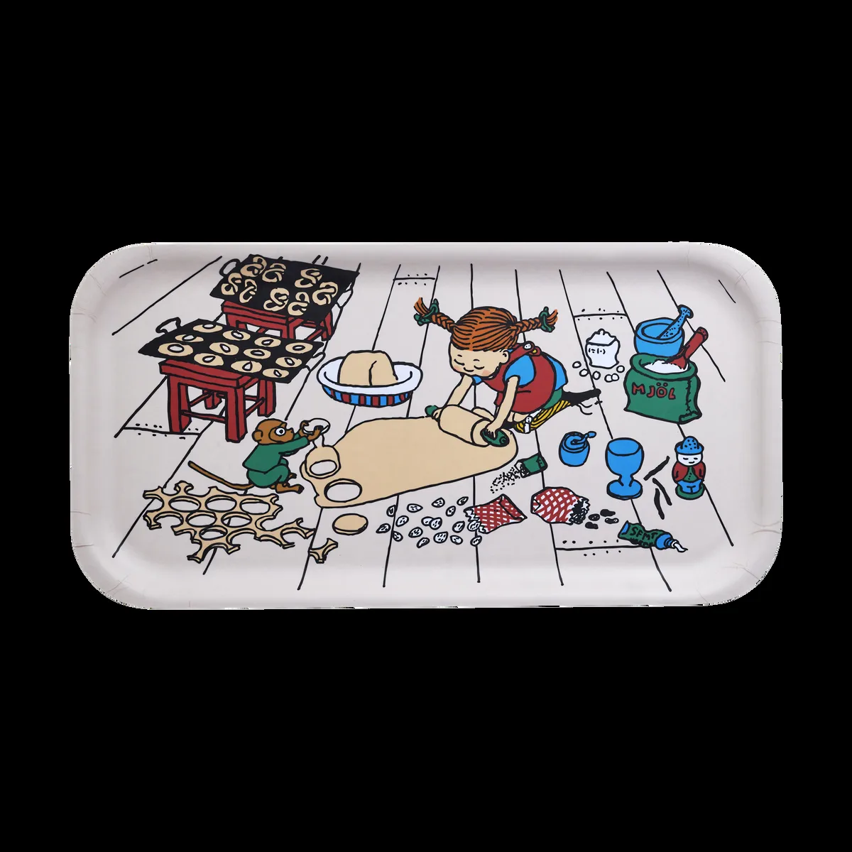 Muurla Pippi bricka 22x43 cm Bakning